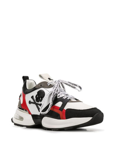 PHILIPP PLEIN colour-block skull sneakers outlook