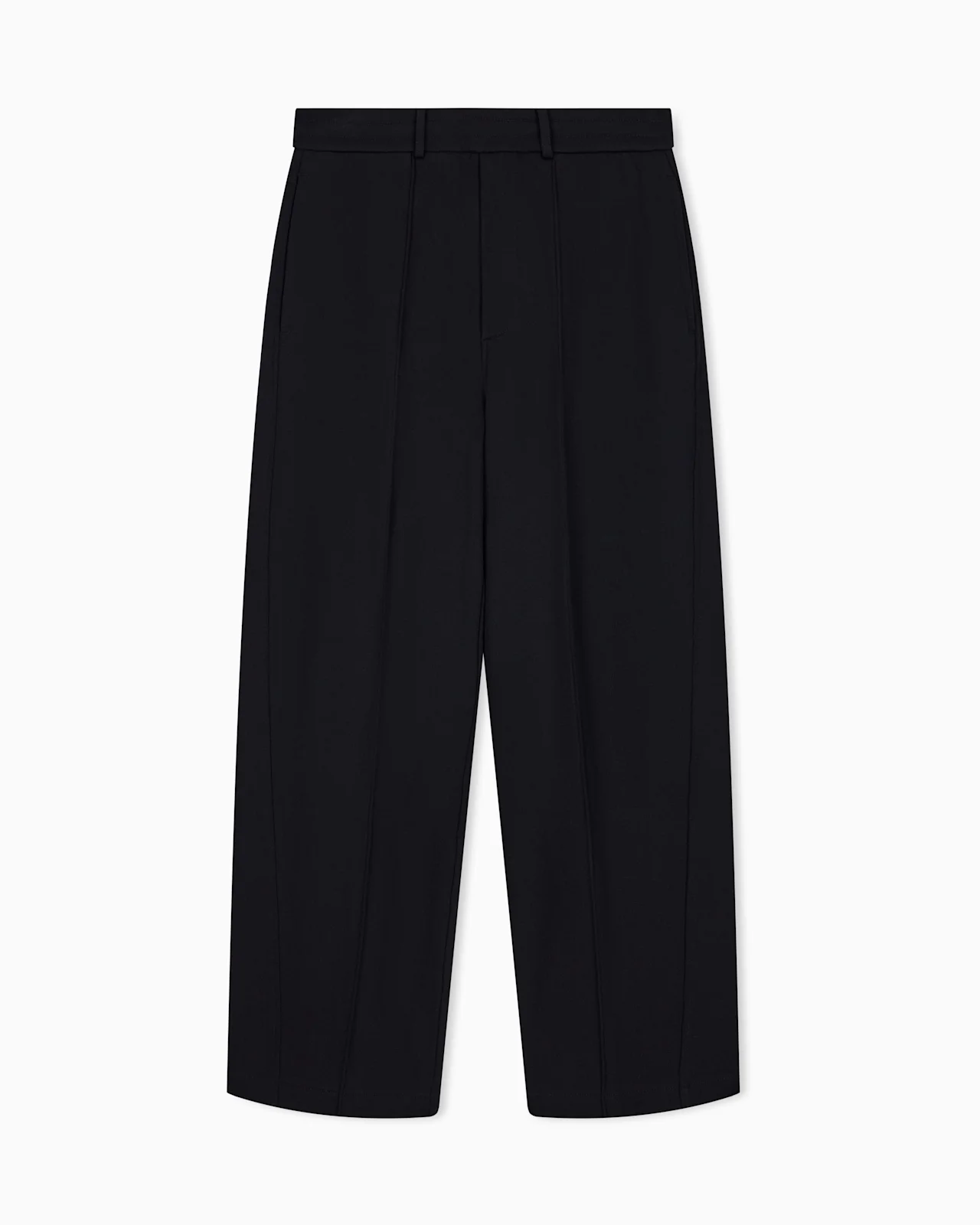 TROUSERS STRAIGHT LEG IN FRENCH TERRY COTTON WITH FLAT FRONT - 1