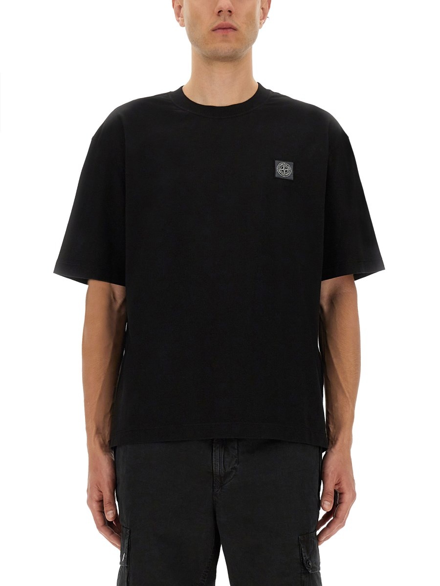 ORGANIC COTTON T-SHIRT WITH COMPASS PATCH - 1
