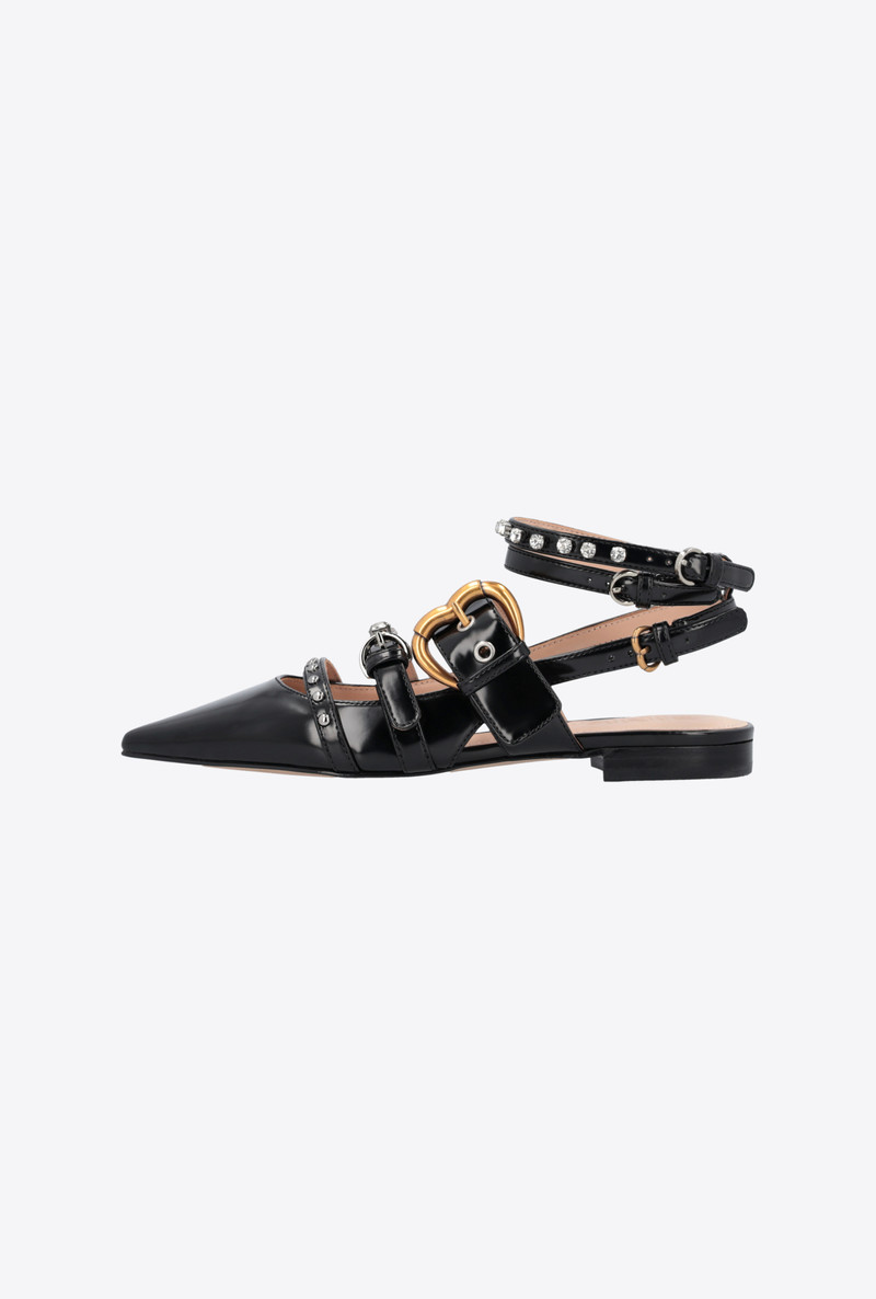 PINKO POINTED-TOE SLINGBACKS WITH RHINESTONES outlook