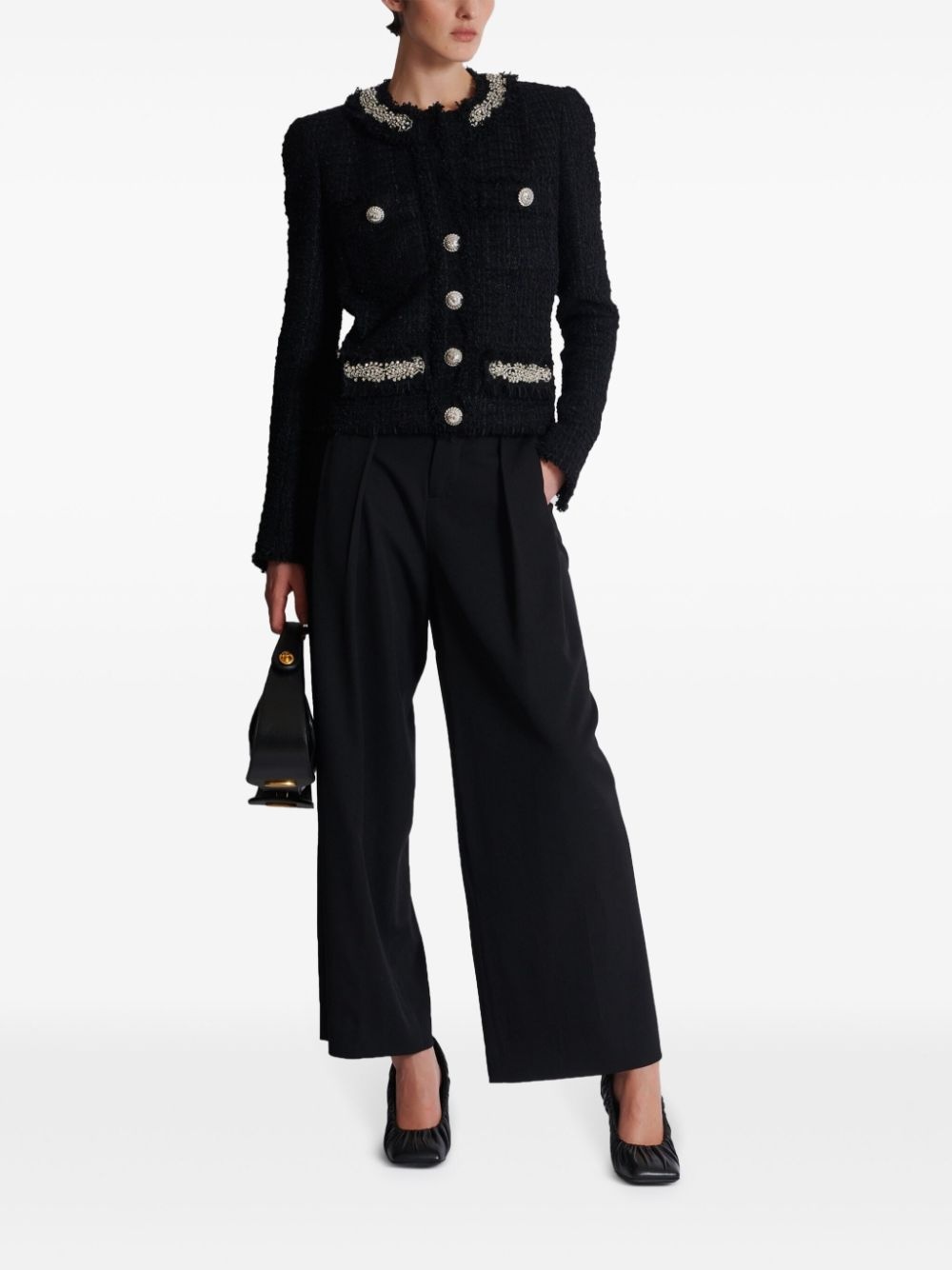 embroidered tweed jacket - 2