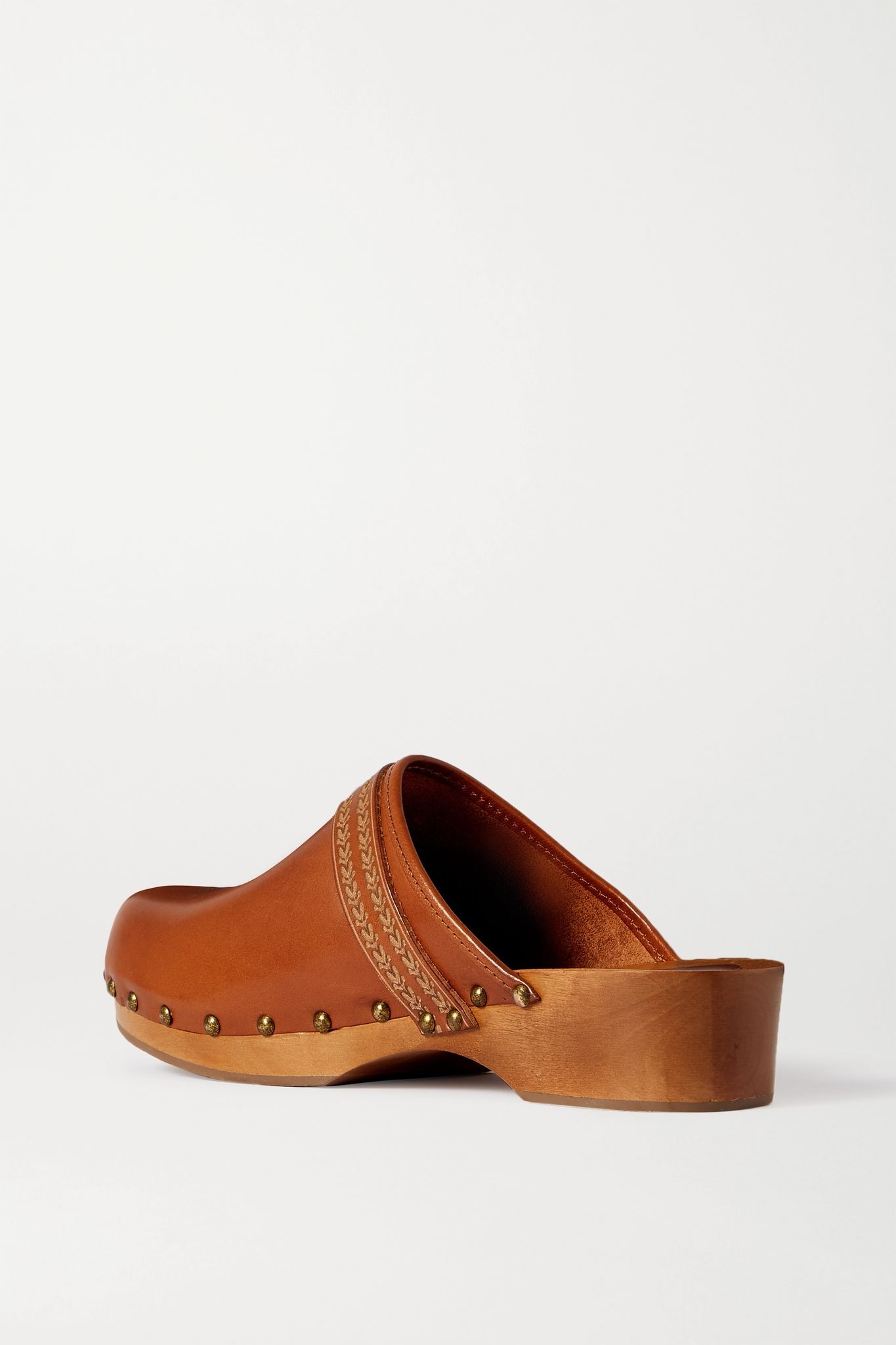 Thalie studded leather clogs - 3