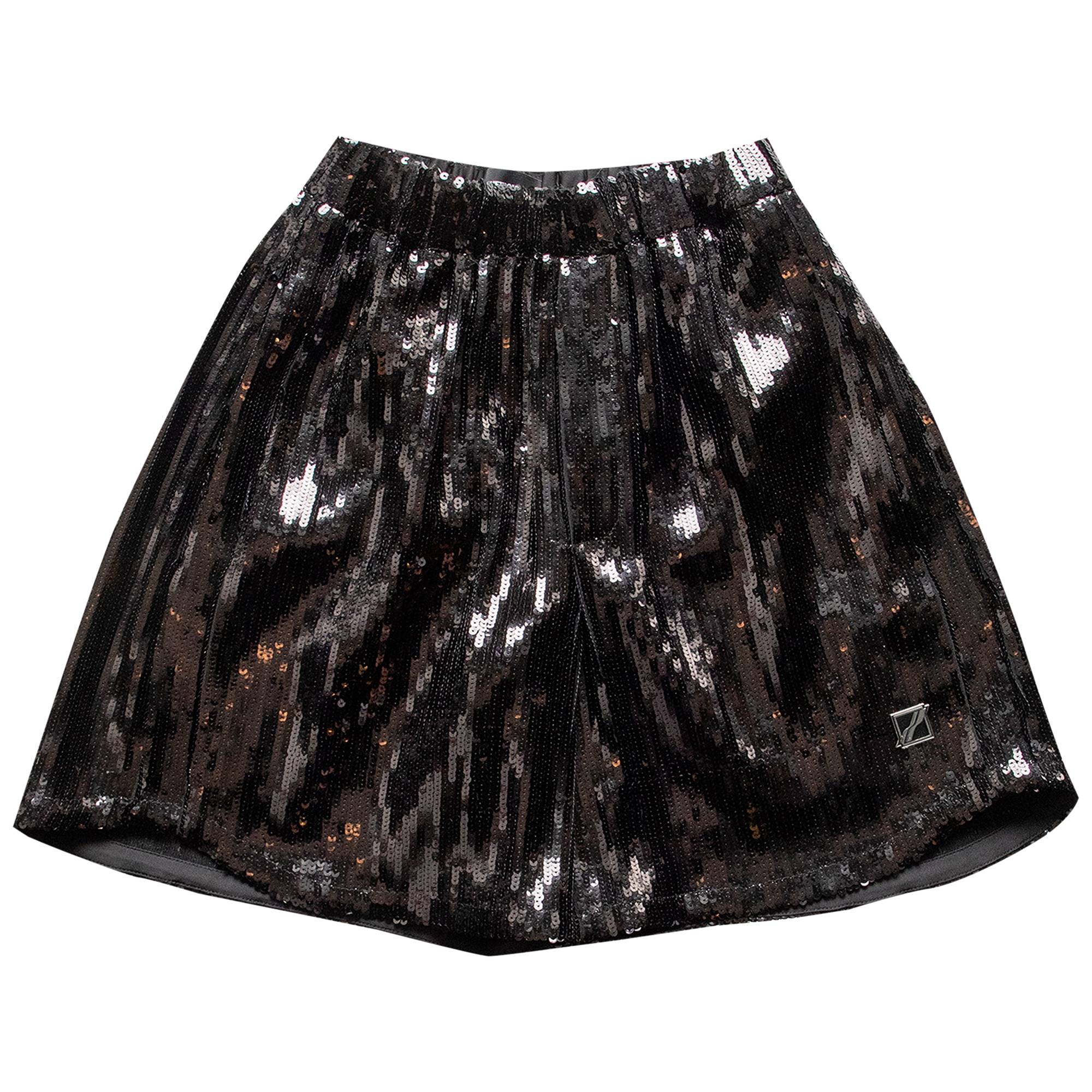 We11done Sequin Shorts 'Black' - 1