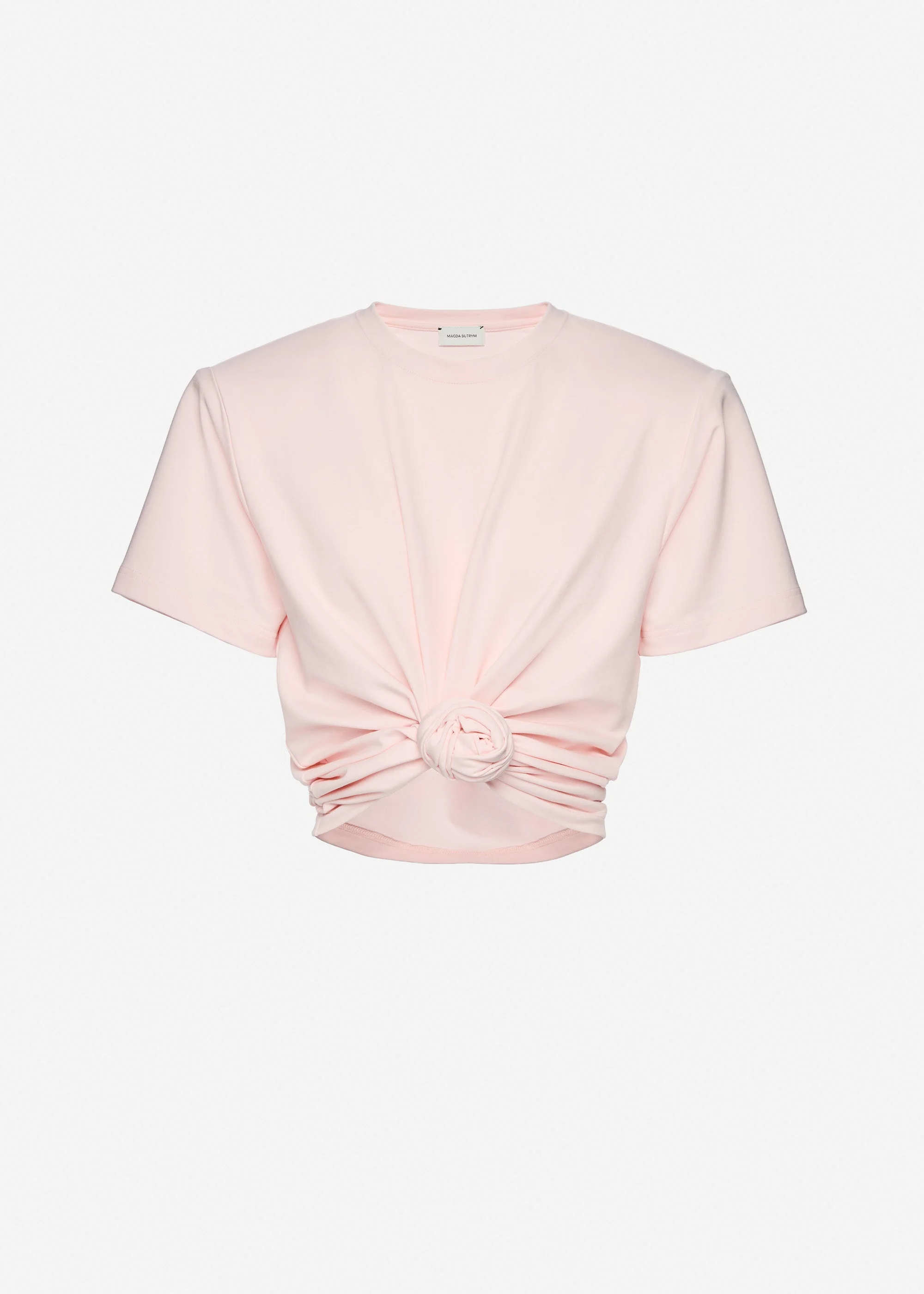 Knotted t-shirt in pink - 1