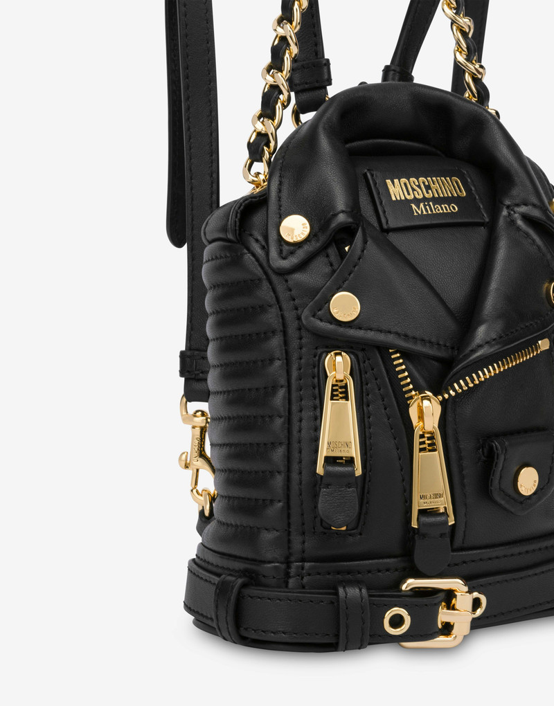 MINI NAPPA LEATHER BIKER BACKPACK 4