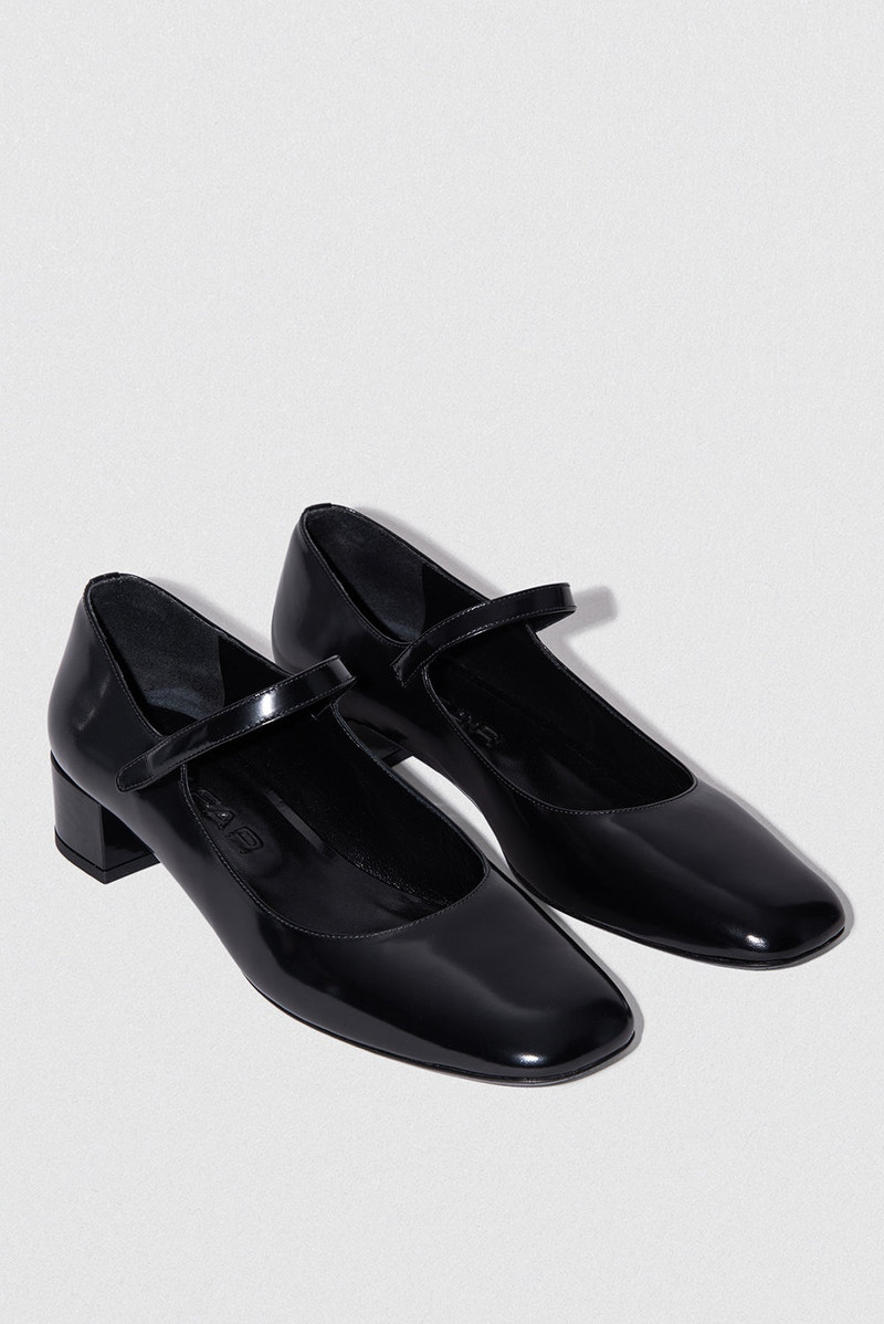 BY FAR GINNY BLACK SEMI PATENT LEATHER outlook