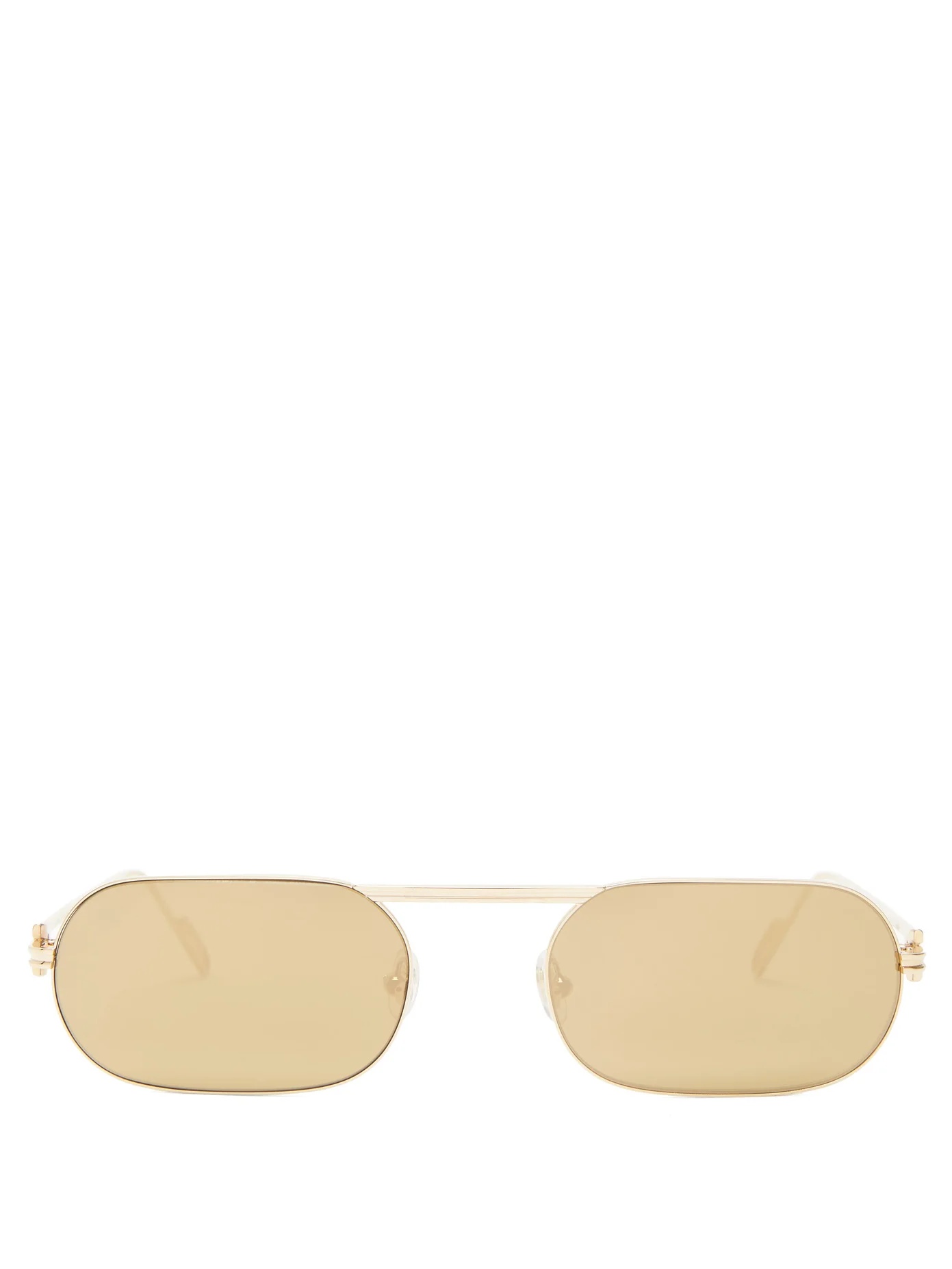 Santos de Cartier aviator metal sunglasses - 1