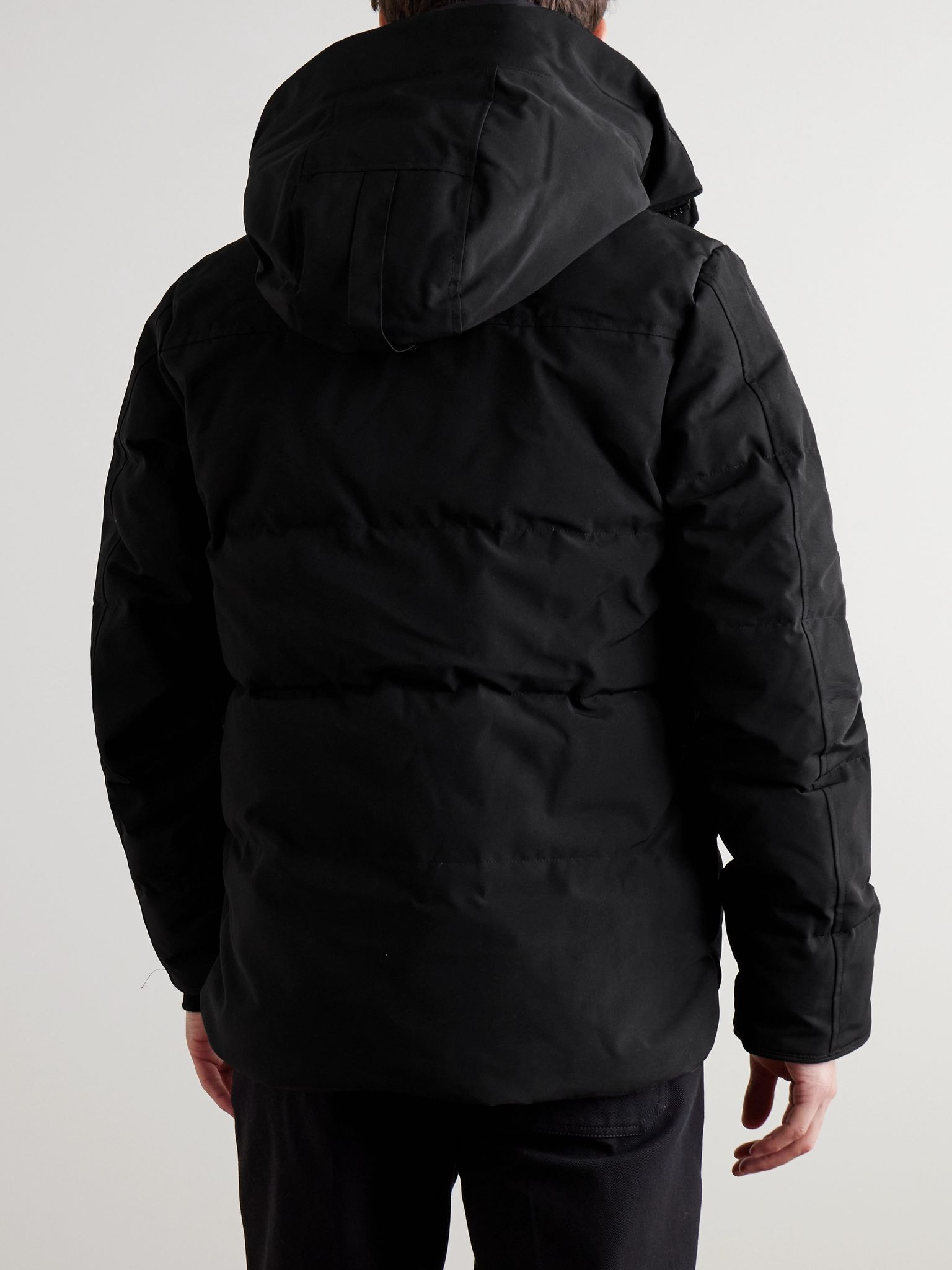 Macmillan Logo-Appliquéd Quilted Shell Hooded Down Parka Black - 3