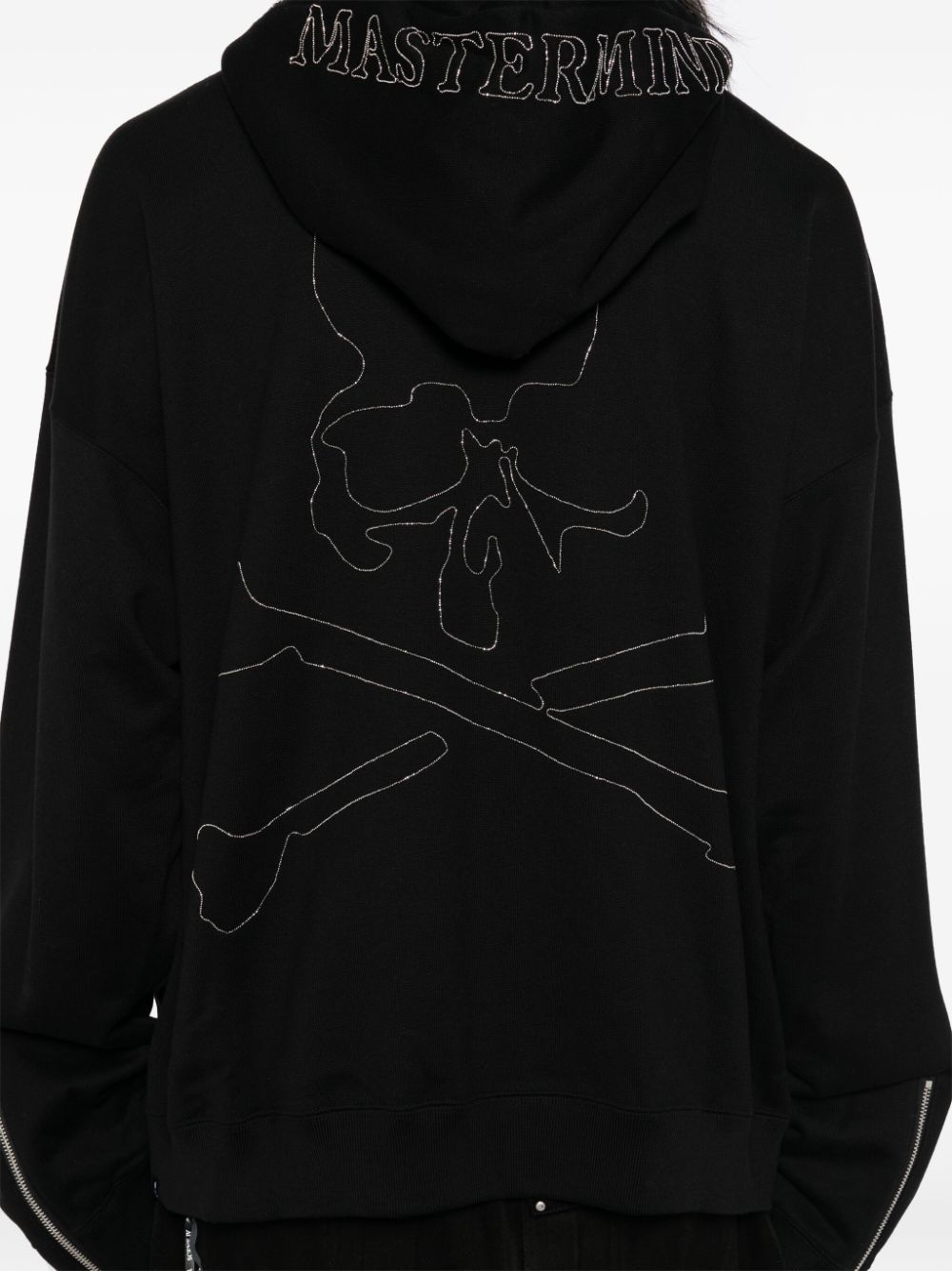 logo beaded hoodie - 5