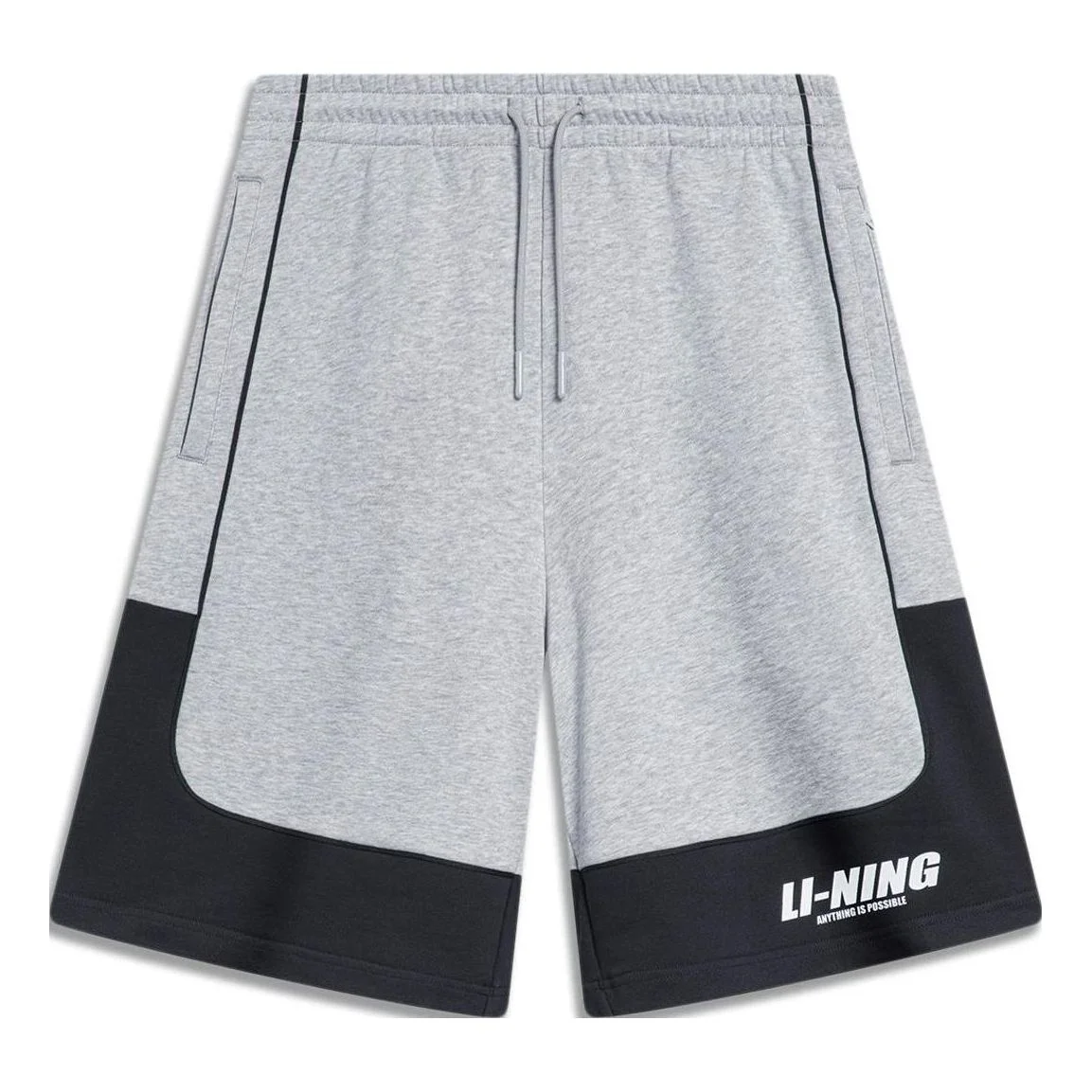 Li-Ning Graphic Color Block Shorts 'Grey Navy' AKST599-1 - 1