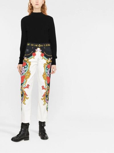 VERSACE JEANS COUTURE logo-waistband detail trousers outlook