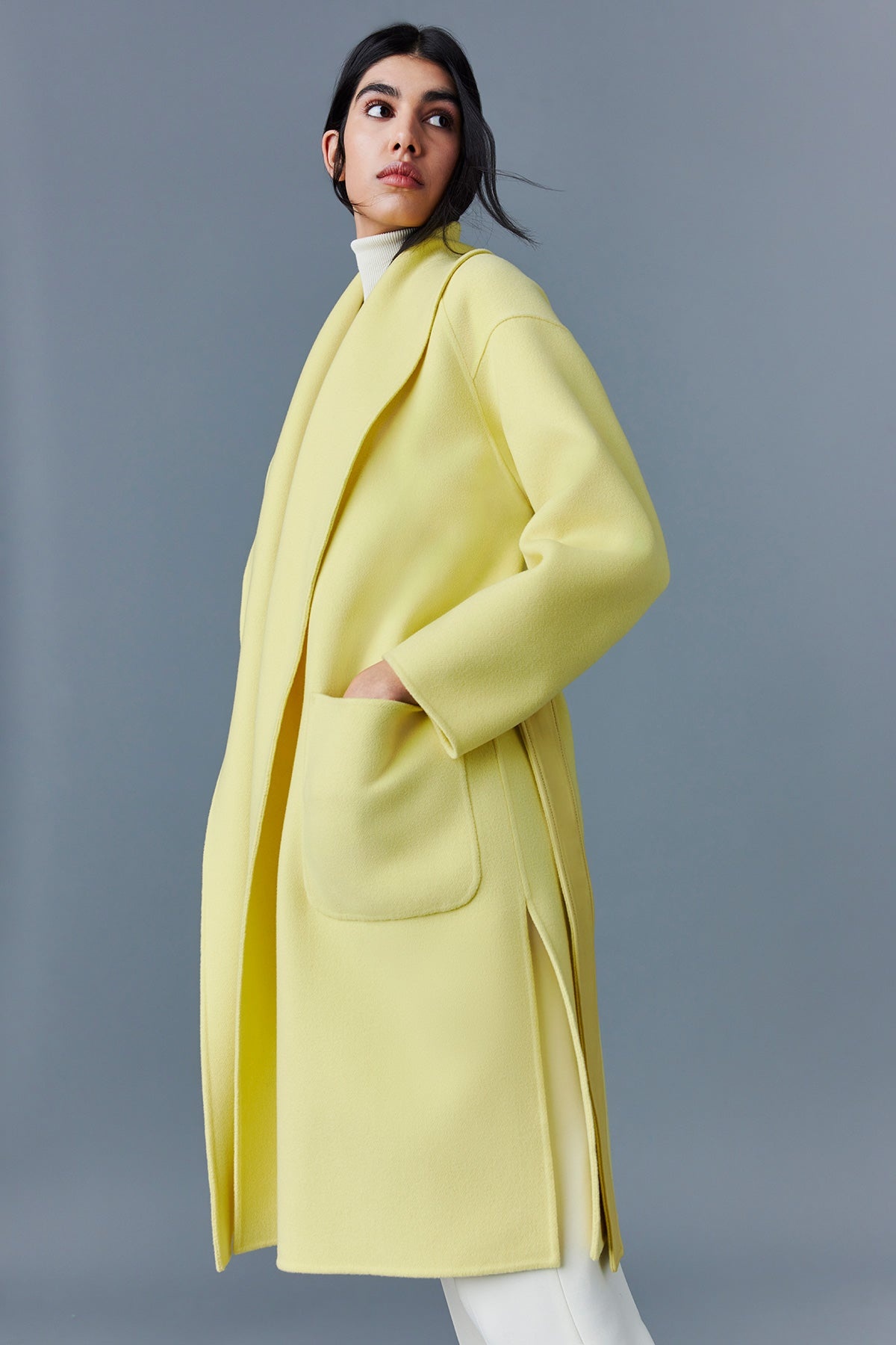 THALIA Double-face wool robe coat - 5