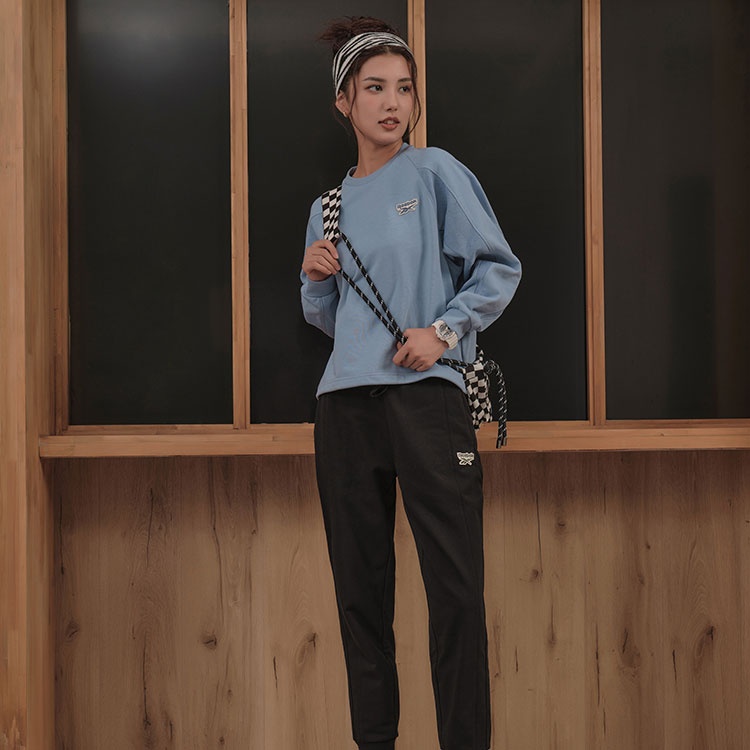 (WMNS) Reebok Round Neck Knitted Loose Casual Pullover Sweatshirt 'Blue' 23FRC304WGB4 - 3