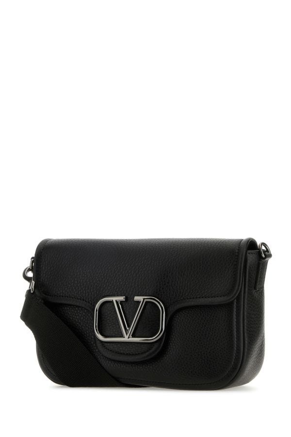 Black leather VLogo crossbody bag - 2