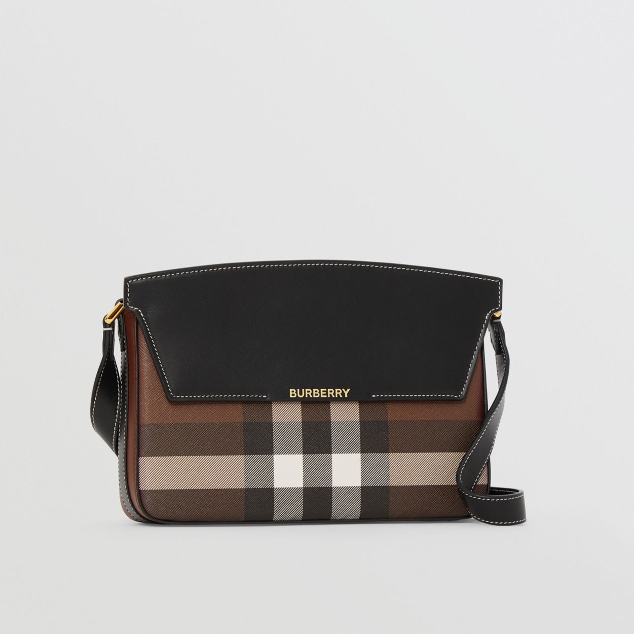 Check and Leather Catherine Shoulder Bag - 5