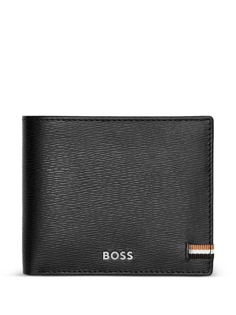 logo-print leather wallet 1