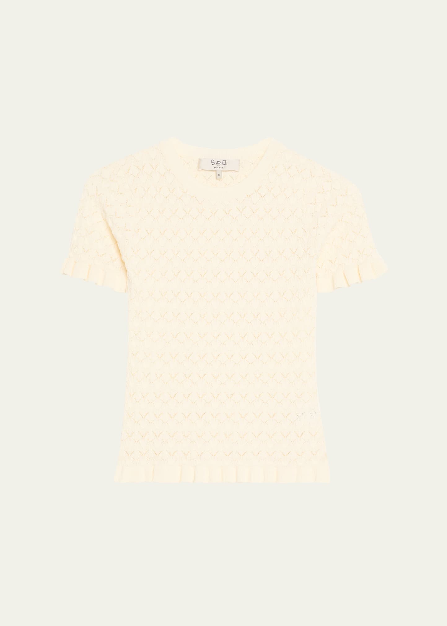 Rue Fine Knit Short-Sleeve Top - 1