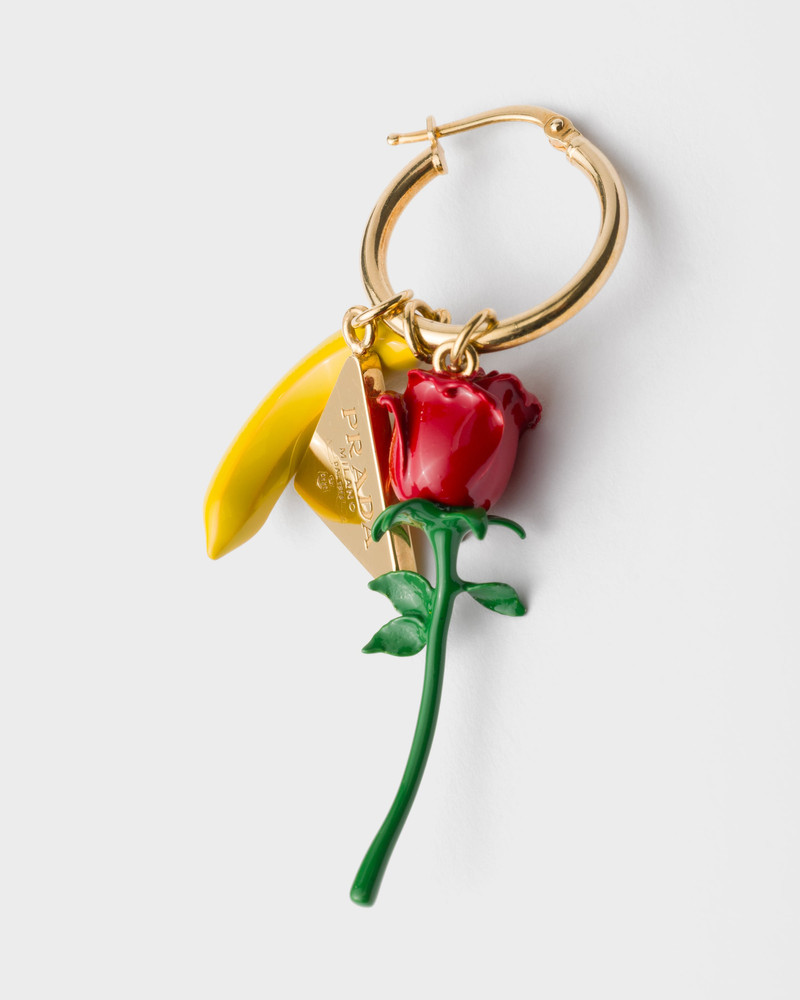 Prada Enameled metal earrings outlook