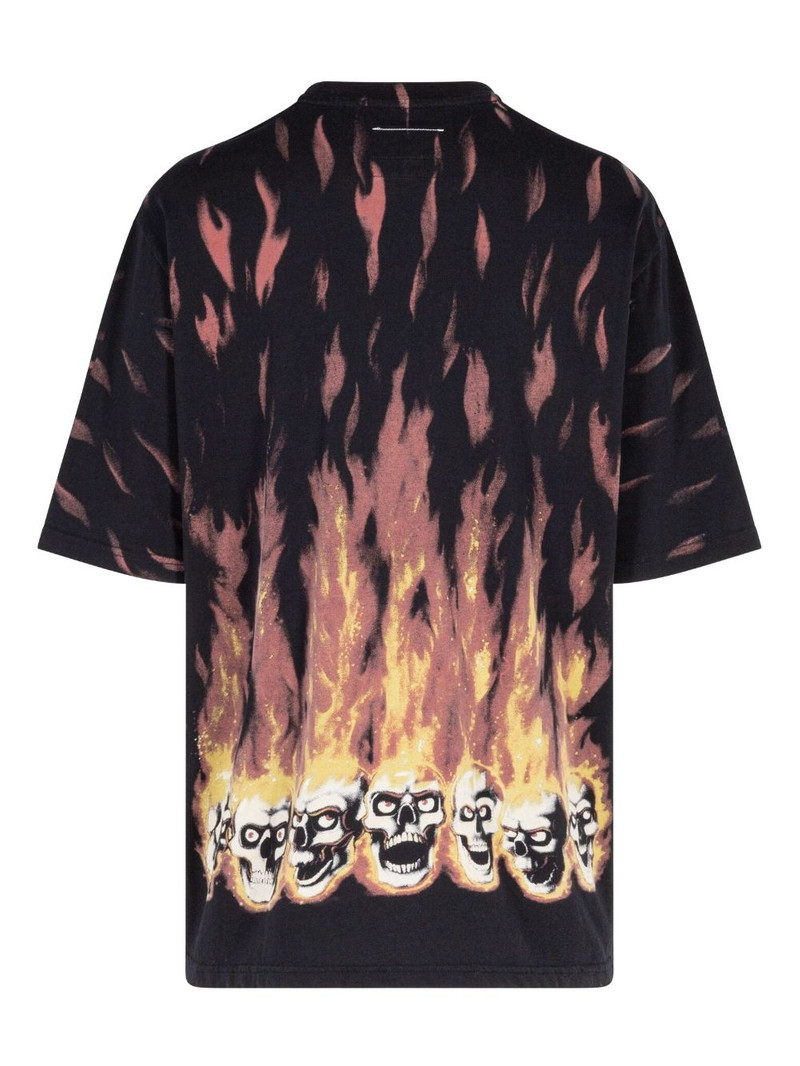 Supreme x MM6 Maison Margiela flame-print T-shirt outlook
