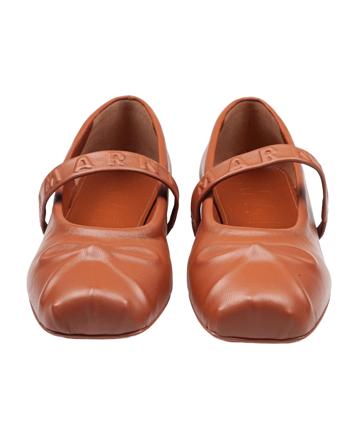 Mary Jane Shoes In Leather With Embossed Bow - 4
