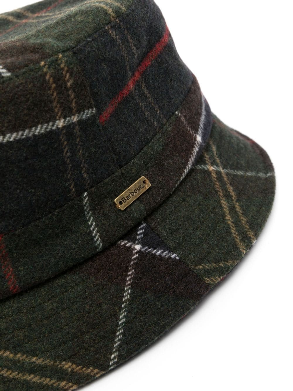 check-pattern logo-plaque bucket hat - 2