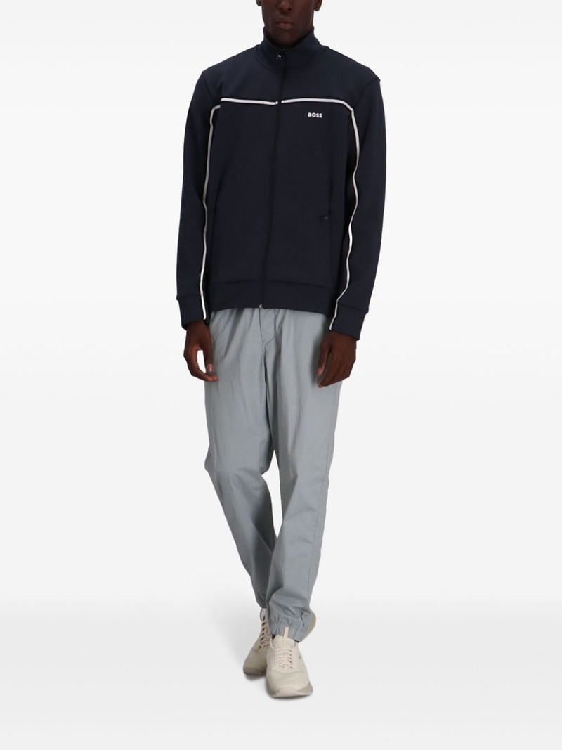 BOSS logo-print zip-up jacket outlook