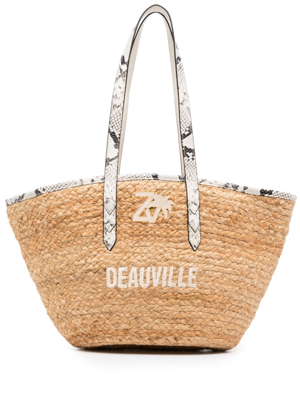 Deauville woven-wicker beach bag - 1