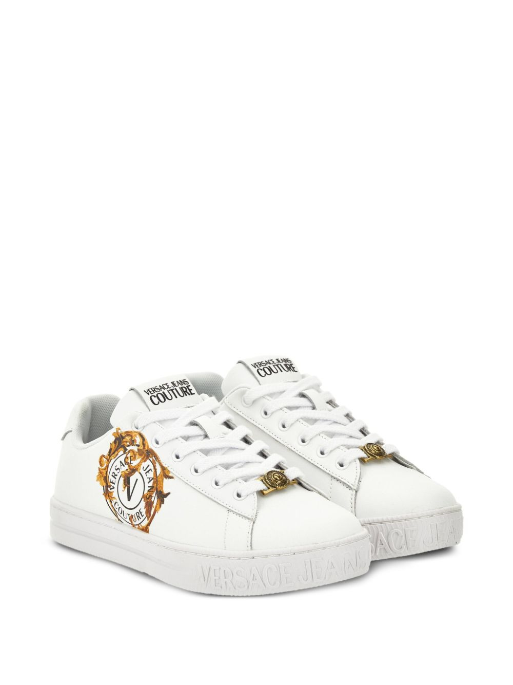 Barocco print-detail sneakers - 2
