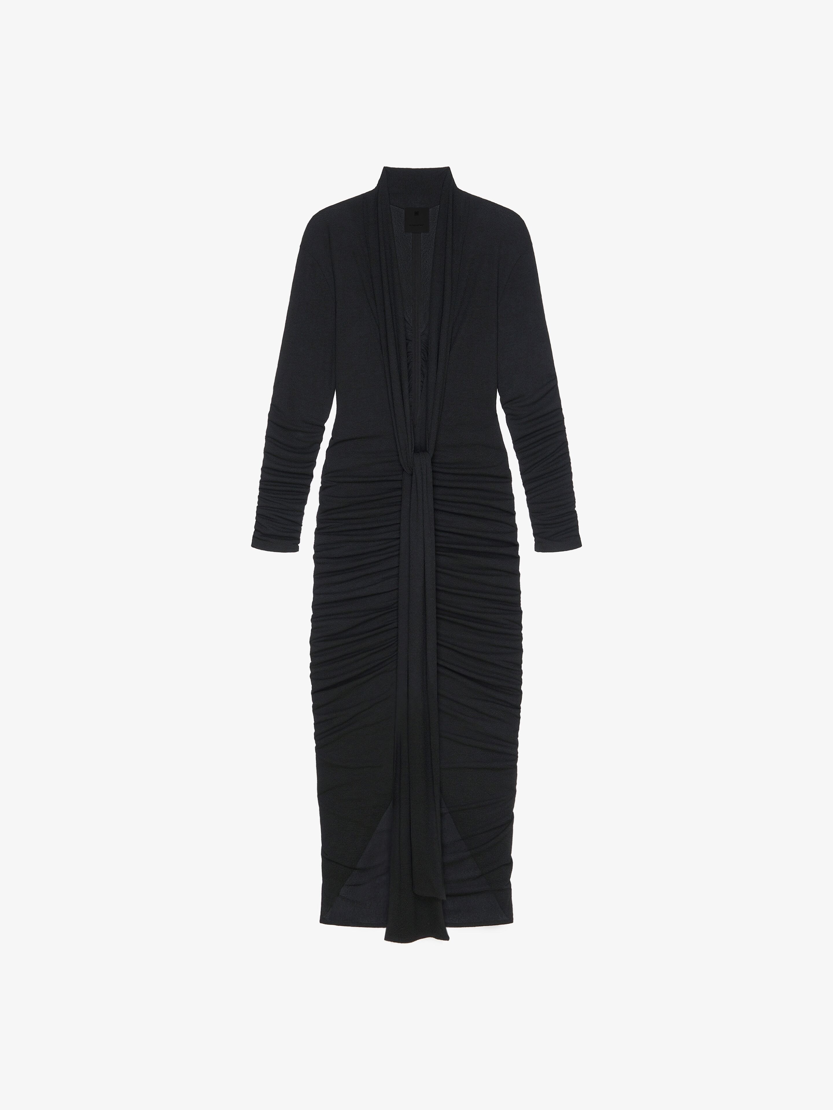 DRAPED DRESS IN JERSEY WITH LAVALLIERE - 1