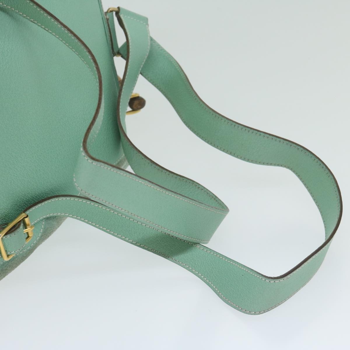 GUCCI Bamboo Backpack Suede Light Blue - 7