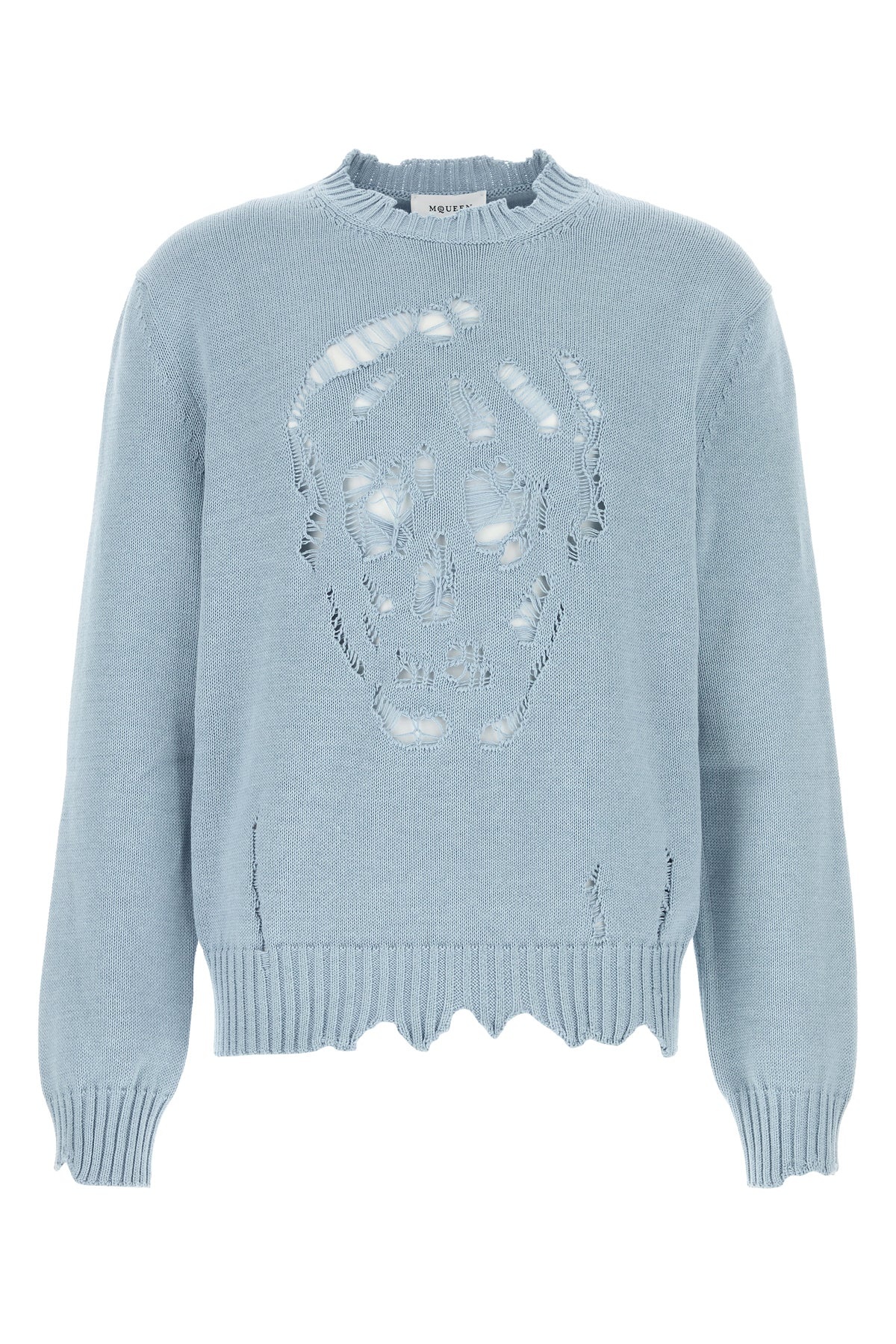 Light-blue cotton sweater - 1