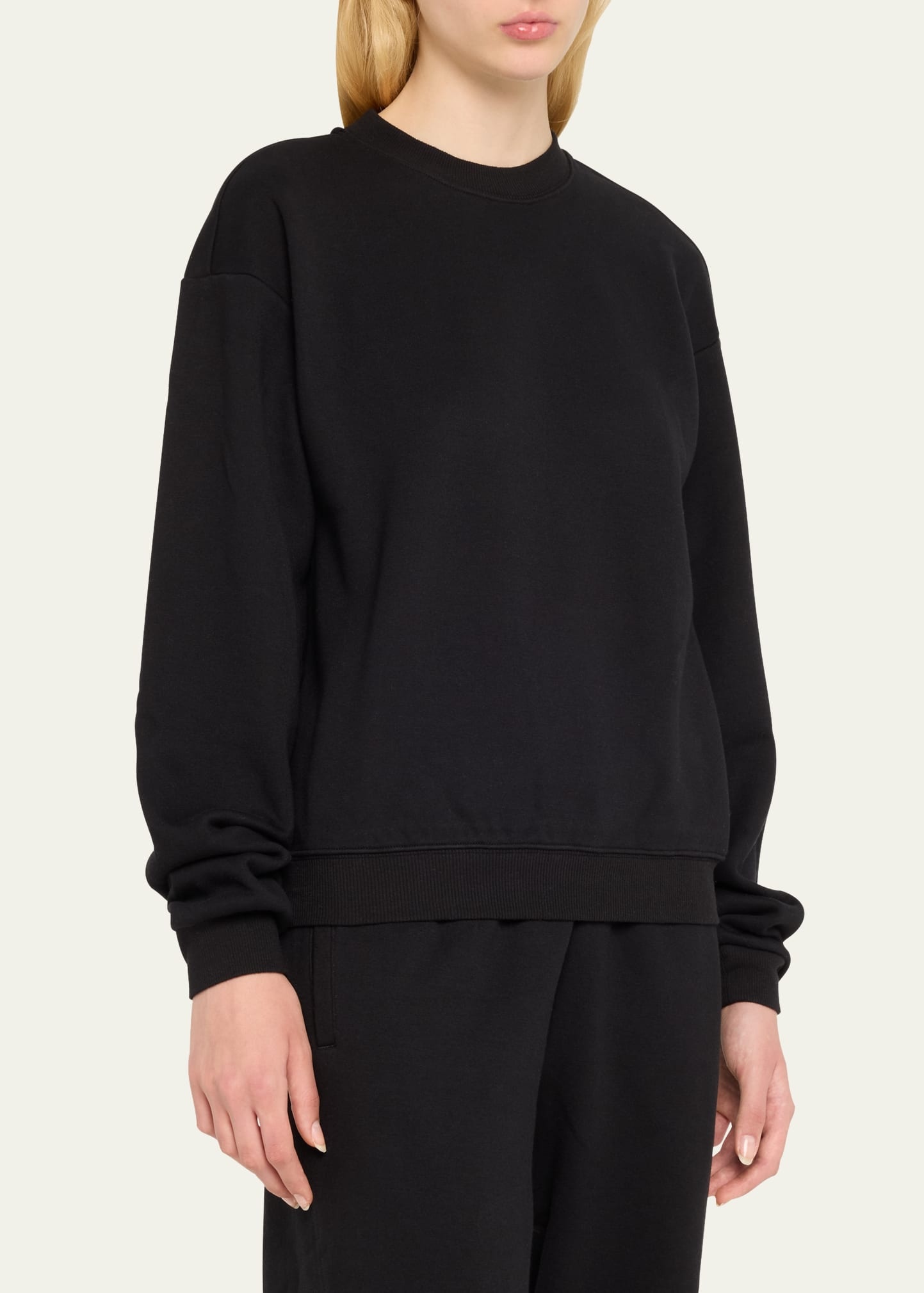 Cotton Fleece Crewneck Pullover - 4