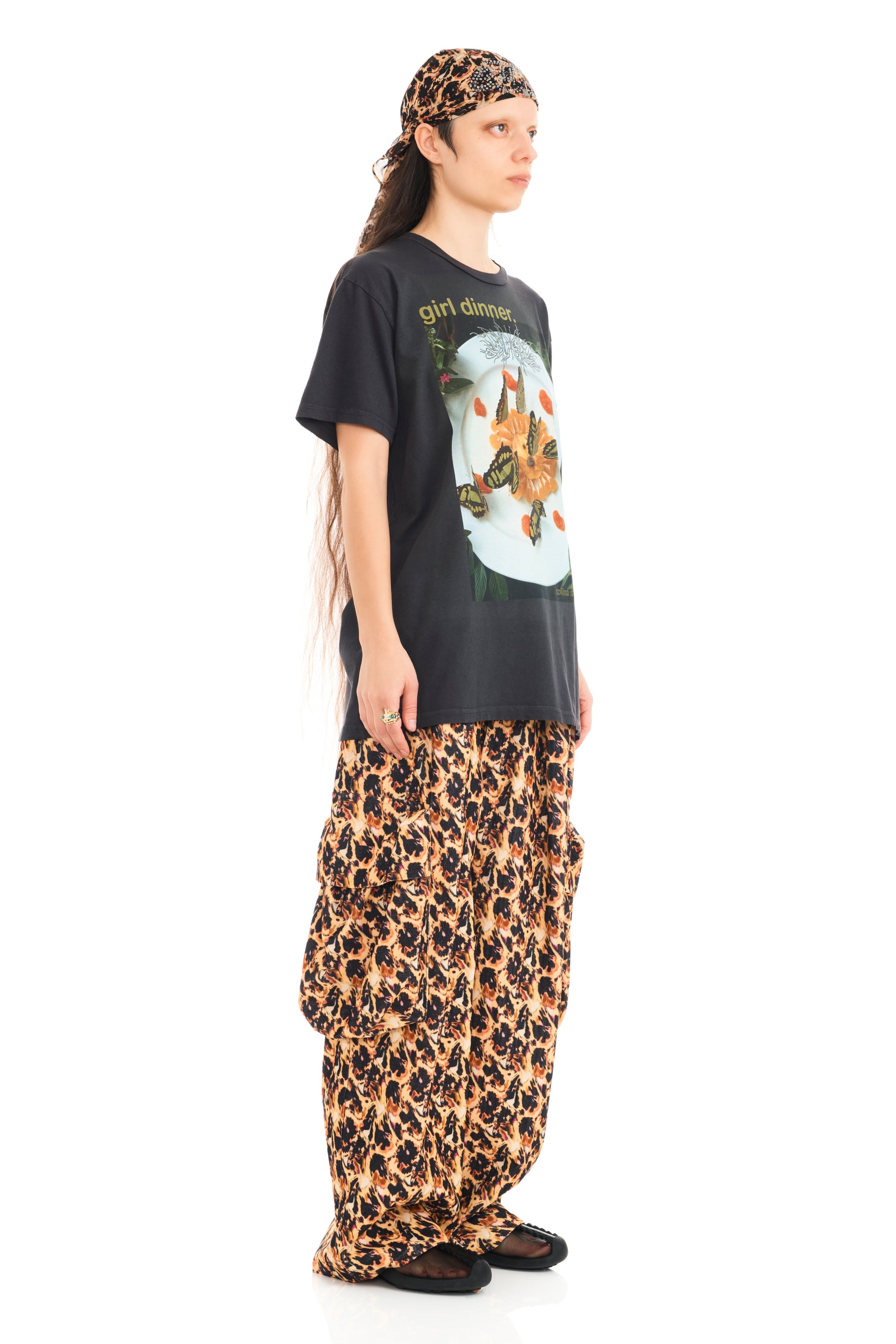 GIRL DINNER RHINESTONE GRAPHIC TEE - 3