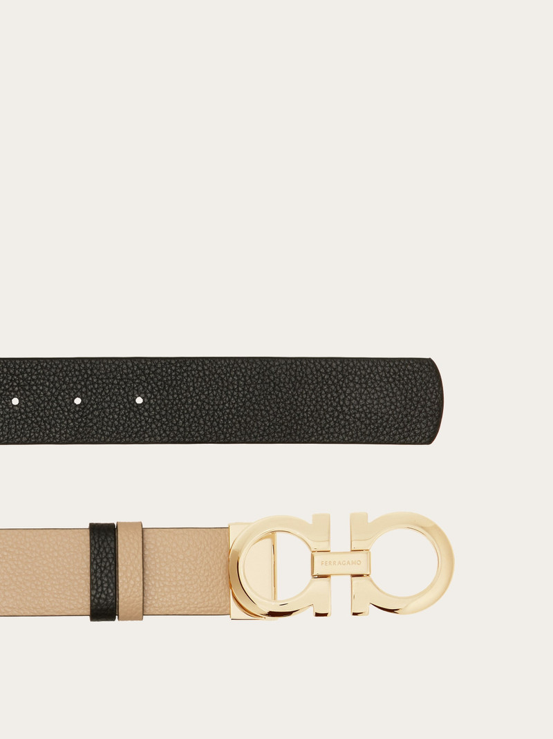 FERRAGAMO Adjustable and reversible Gancini belt outlook