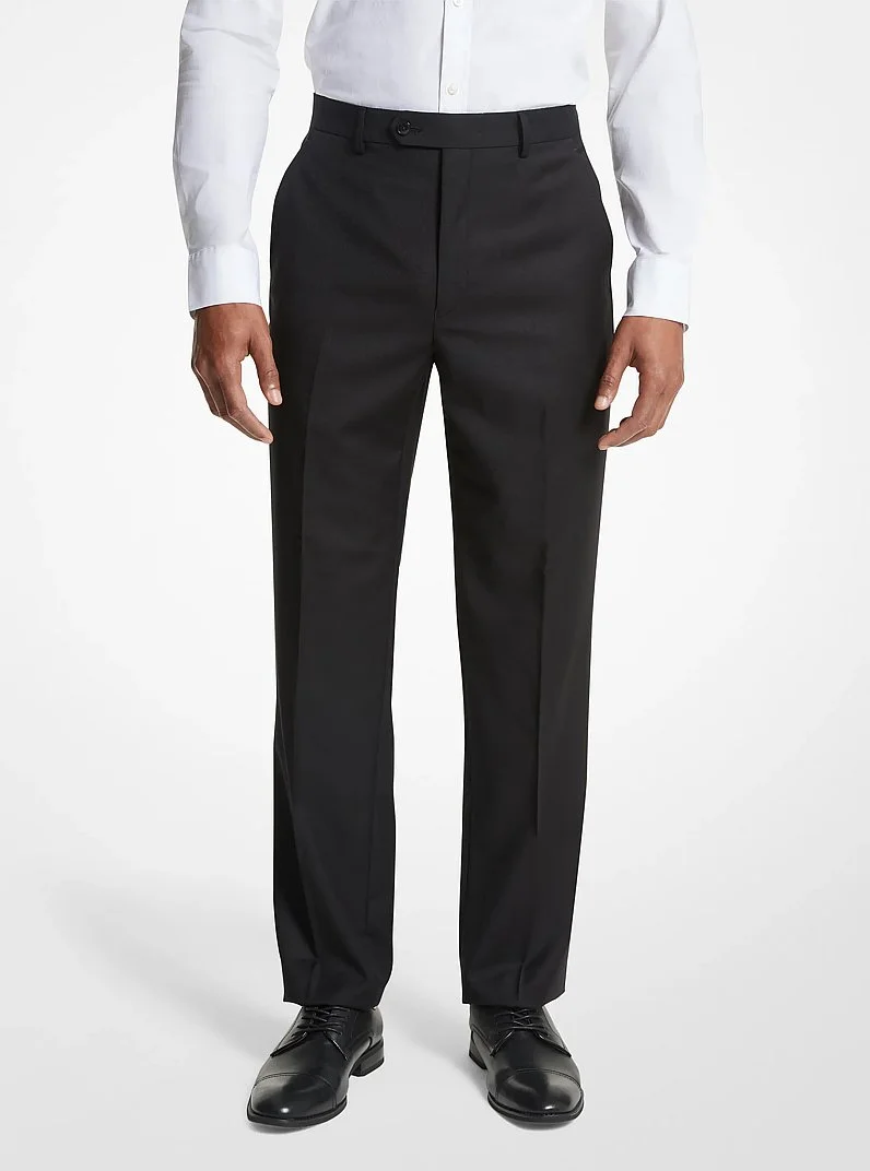 Modern-Fit Wool Blend Suit Pants - 1