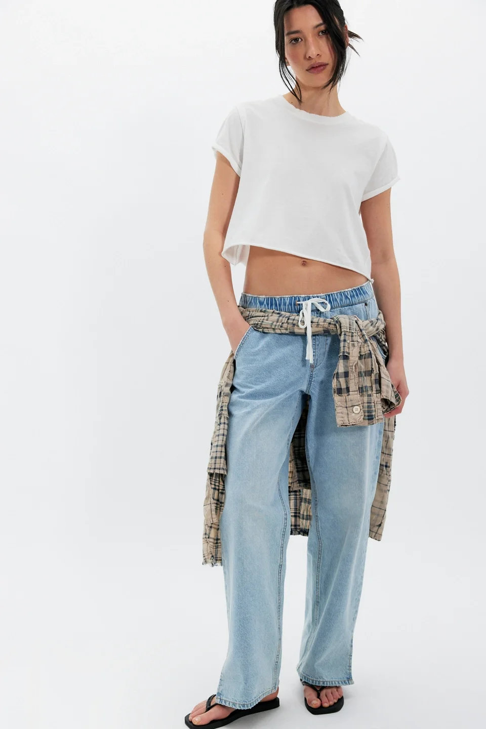 OneTeaspoon Roadhouse Wide-Leg Drawstring Jeans - 1