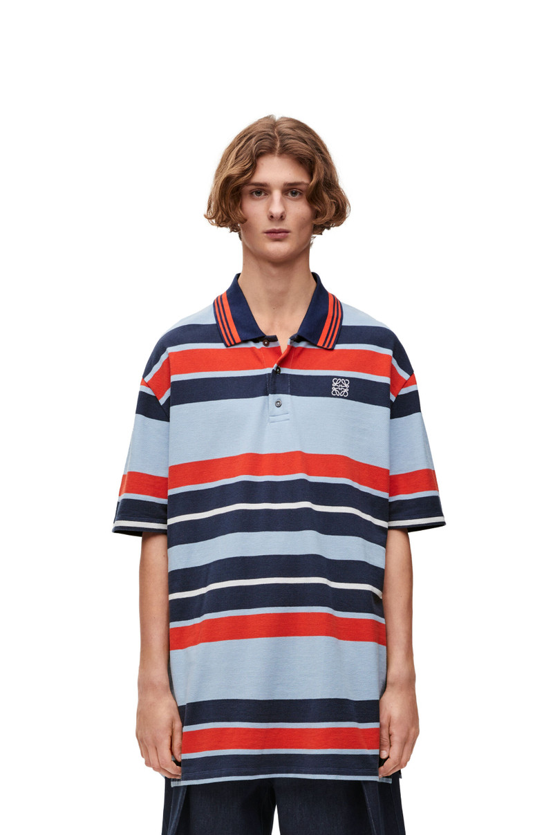Oversized fit Polo in cotton and linen 3