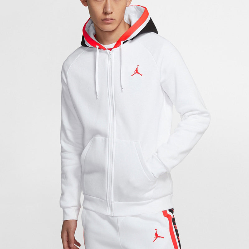 Air Jordan Knit Cozy Breathable Athleisure Casual Sports Fleece Lined Jacket White BQ5650-100 - 4