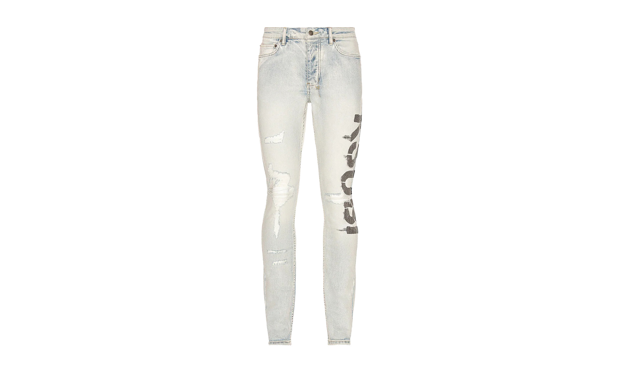 Chitch Phase Out Stencil Jeans Mens Style "Light Blue" - 1
