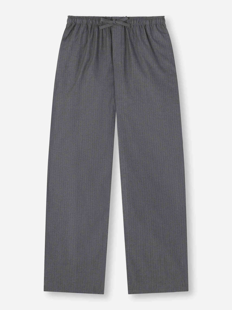 Men's Lounge Pants Balmoral Brushed Cotton Charcoal - 1