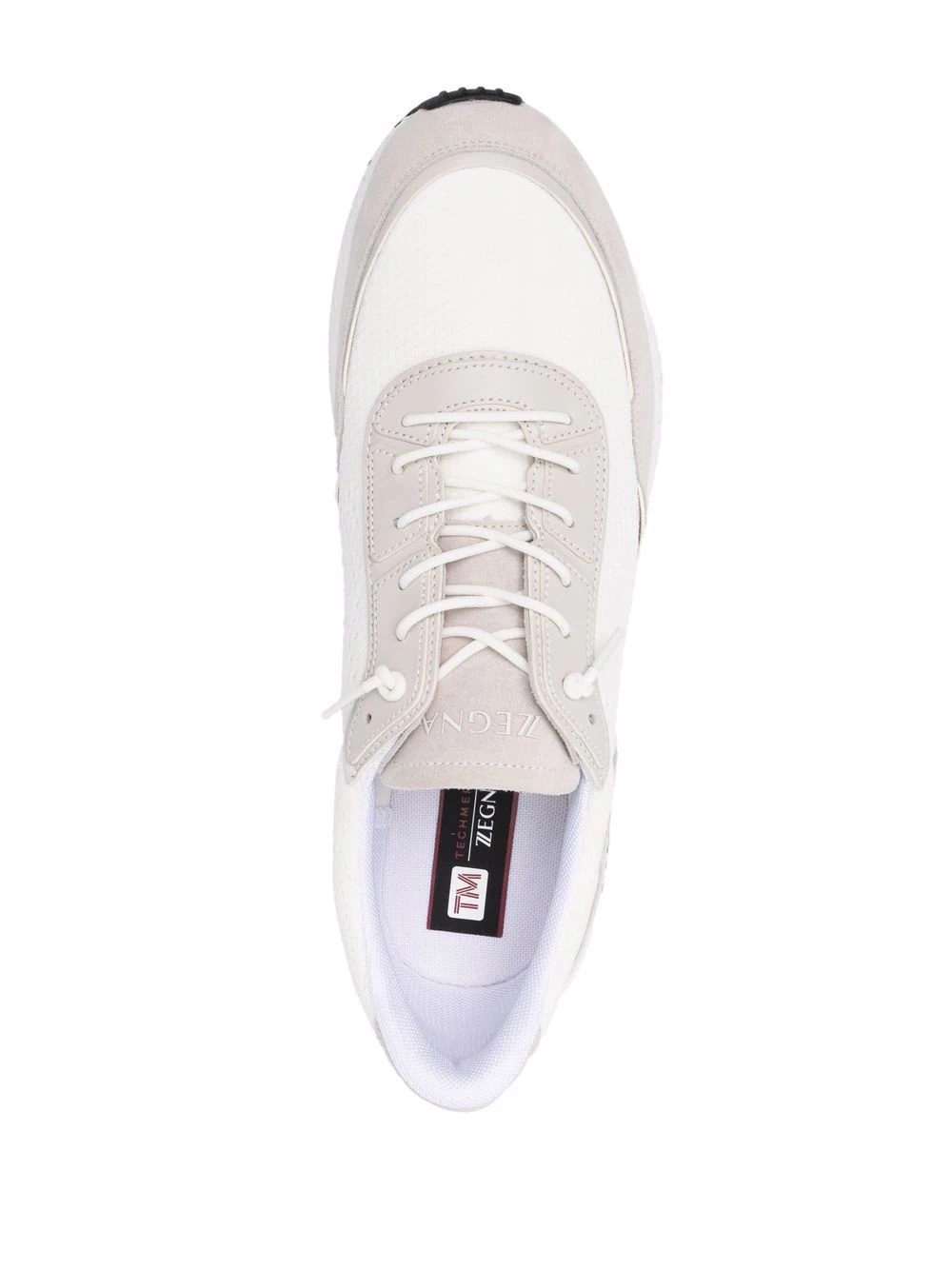 panelled mesh low-top sneakers - 4