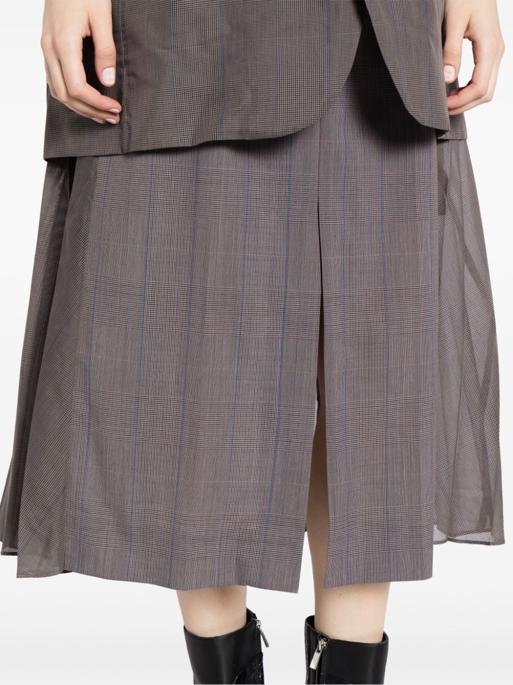 Prince of Wales check midi skirt - 5