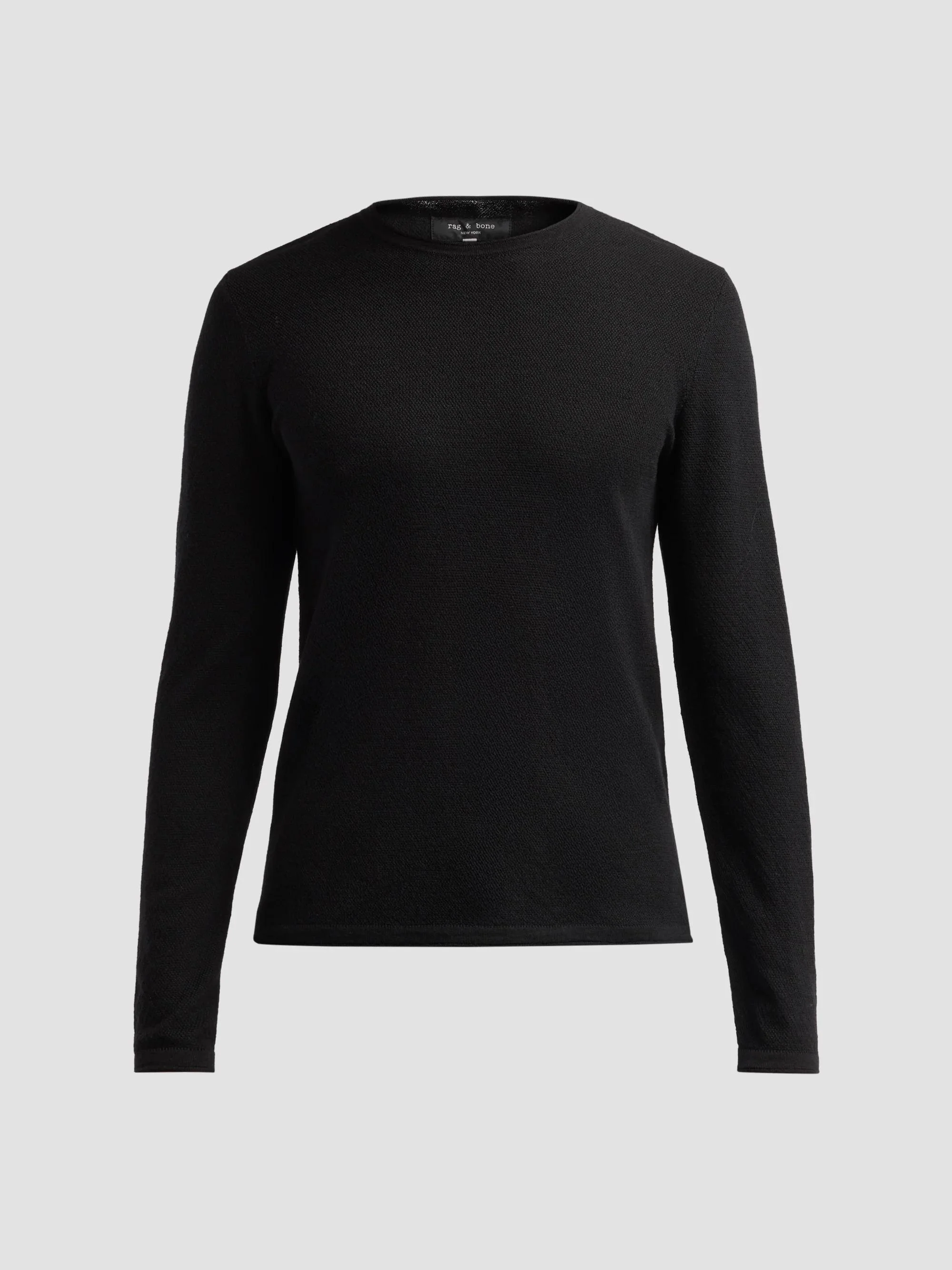 Men's Brooks Merino Wool Crewneck Sweater - Black - 1