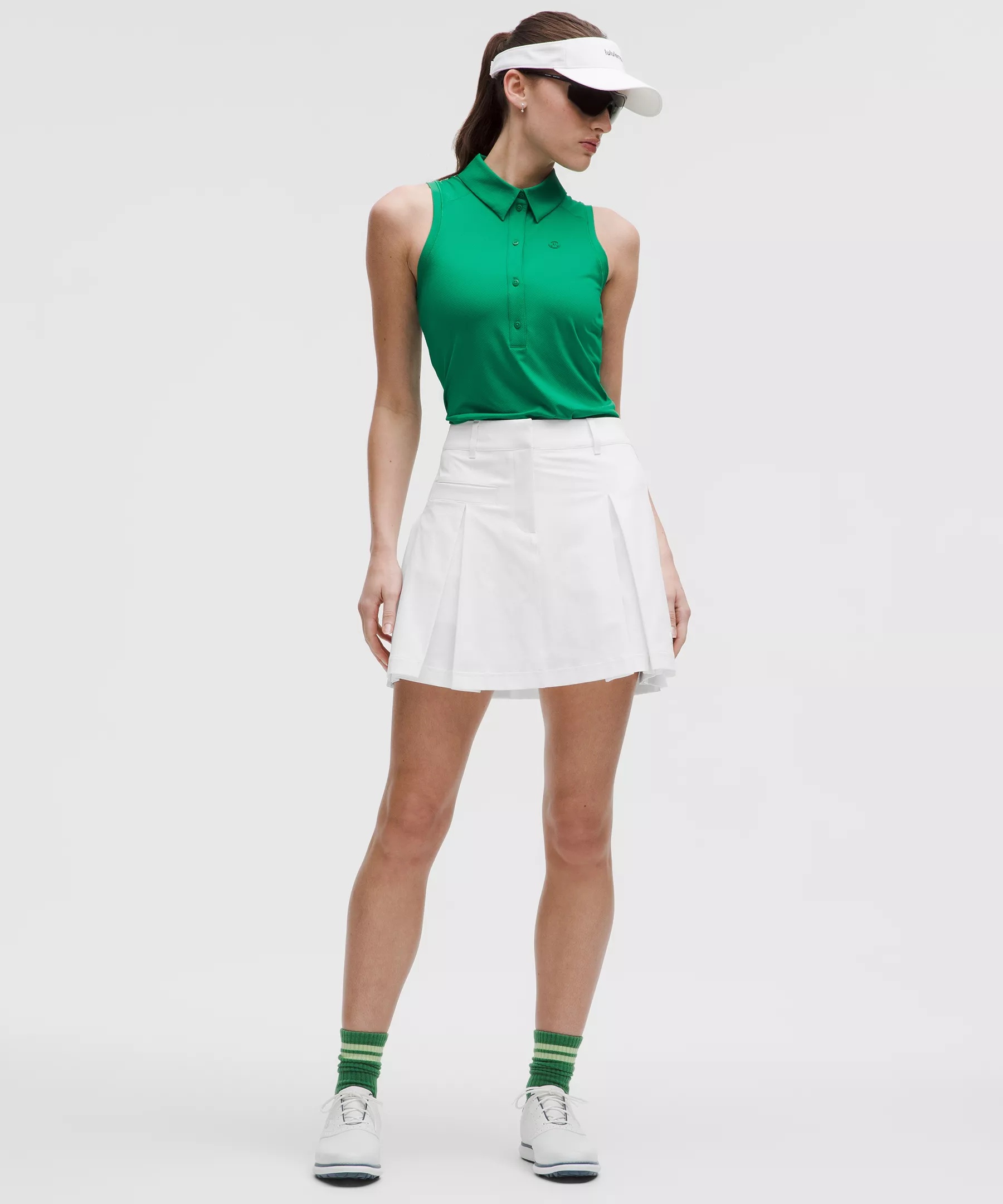 Box-Pleat High-Rise Golf Skirt - 3