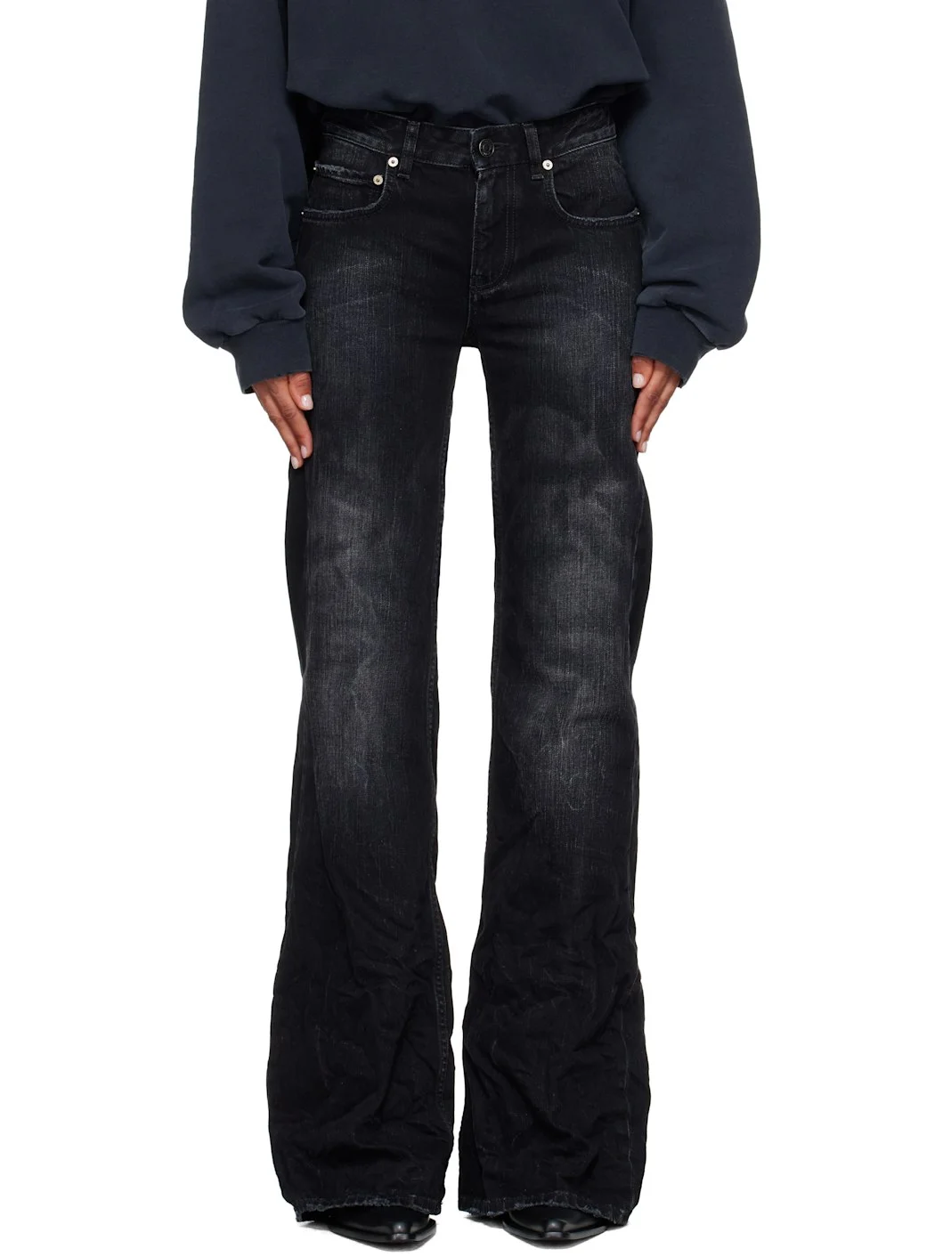 Black Wide Leg Jeans - 1