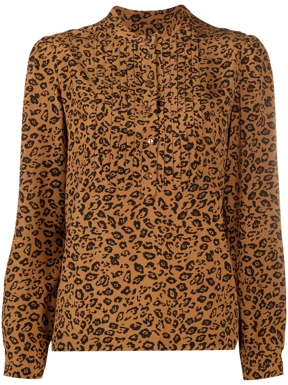 leopard-print blouse - 1