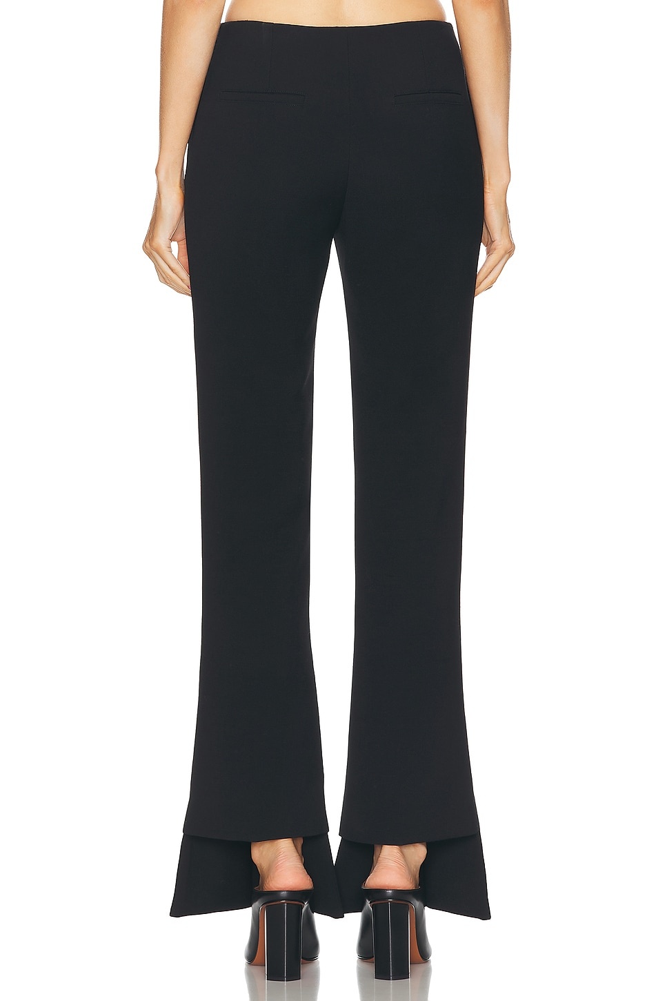 Wool Crepe Slim Trouser - 4