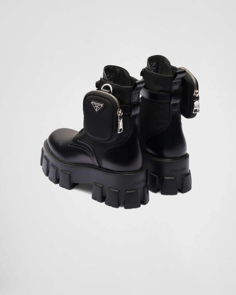 Monolith leather and Re-Nylon boots with pouch 5