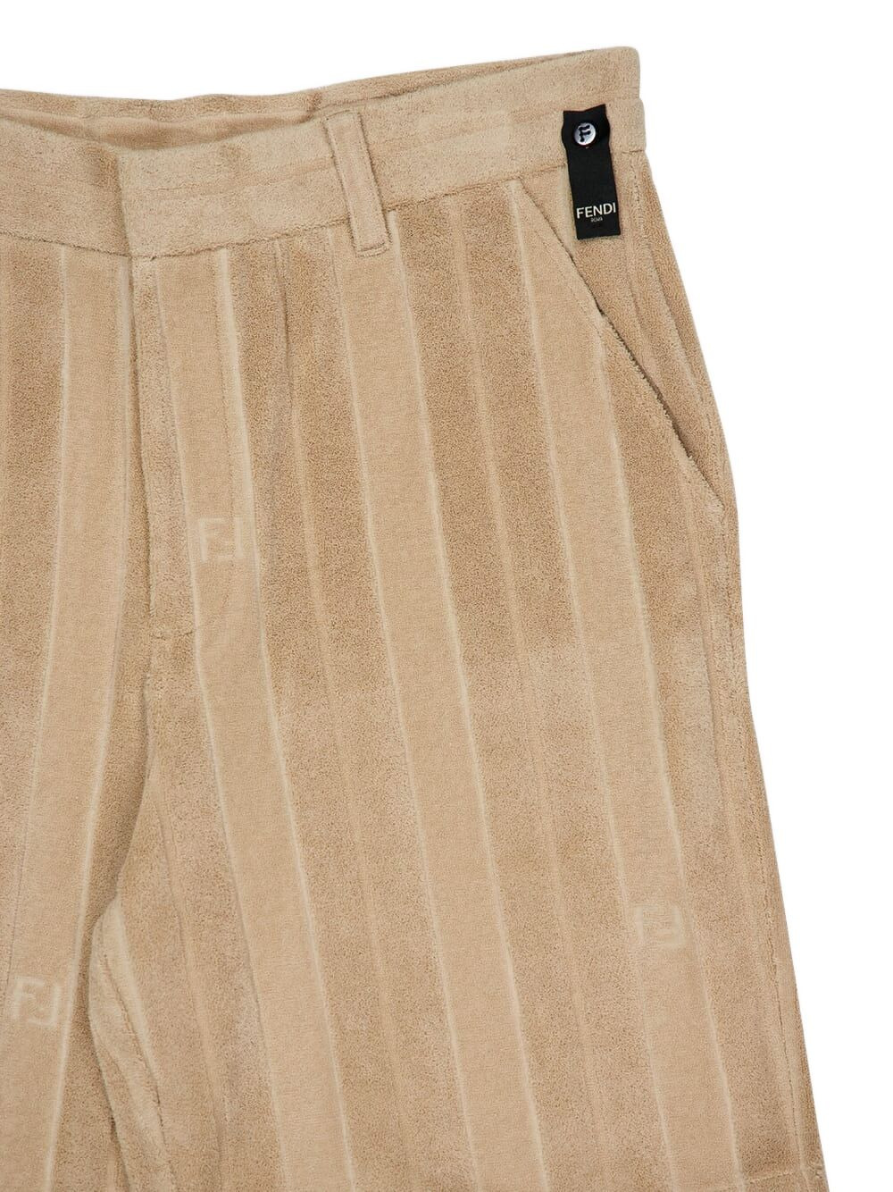 Terry FF-jacquard stripe shorts - 4
