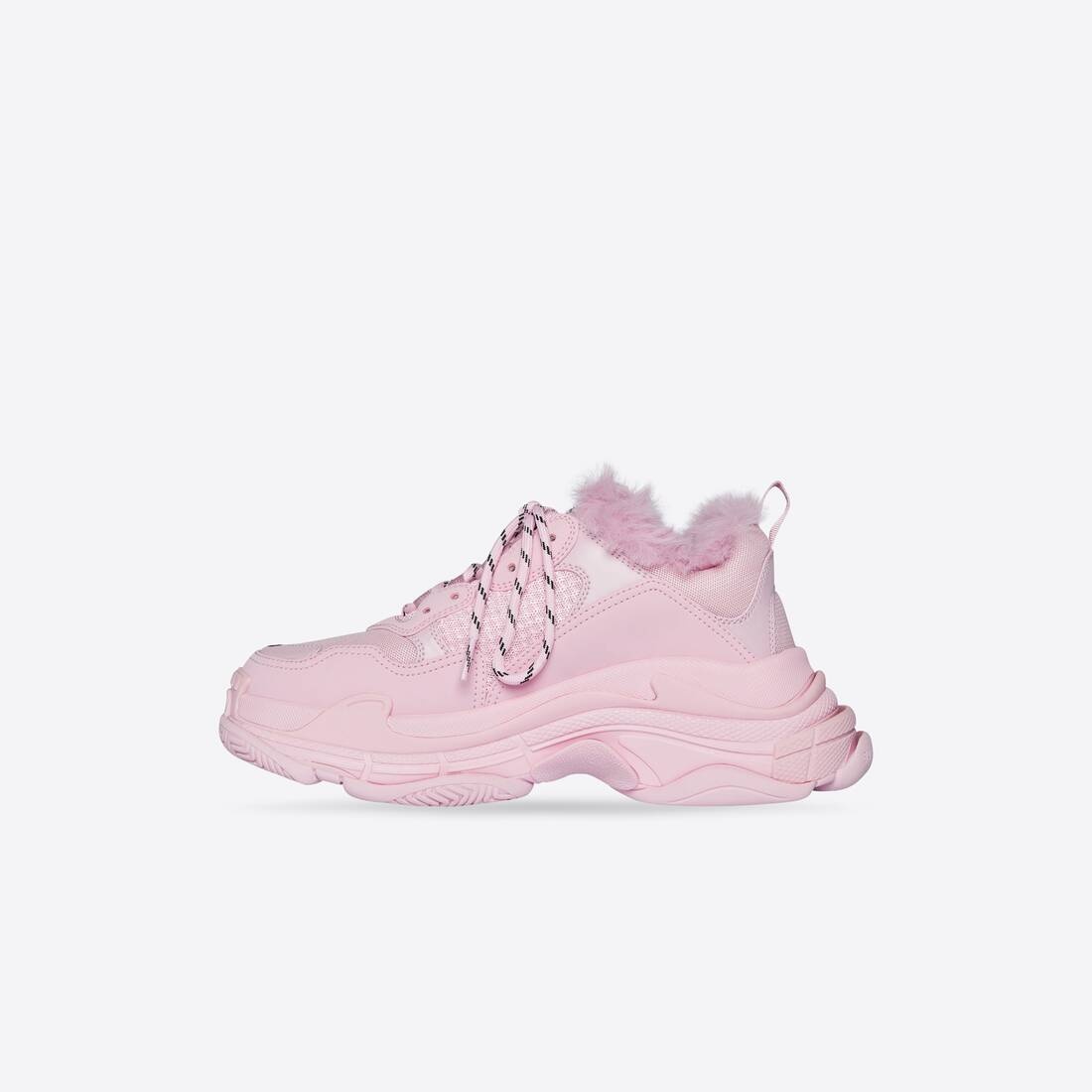 Women's Triple S Sneaker Fake Fur in Pink - 4